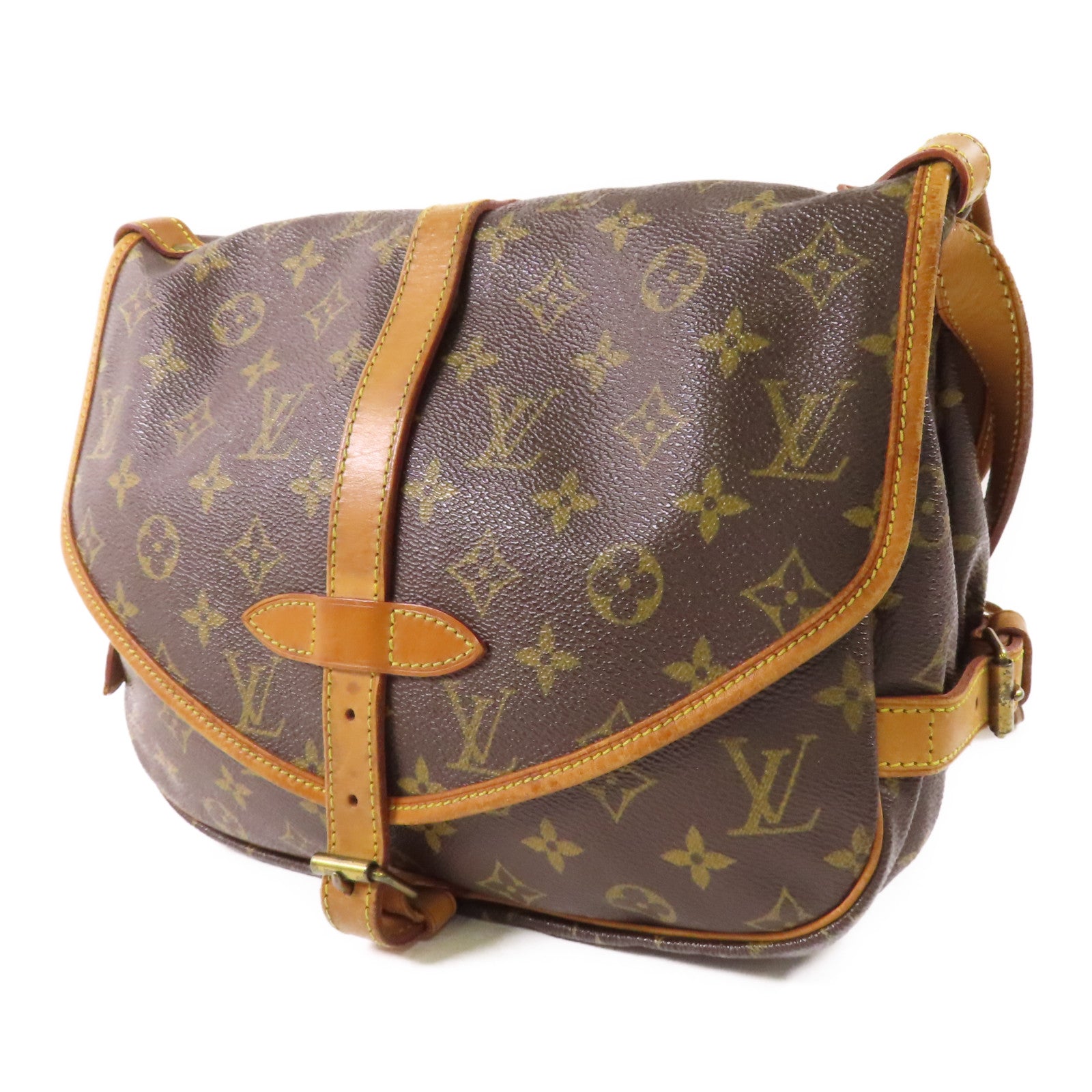 LOUIS VUITTON Monogram Saumur 30金扣肩背袋