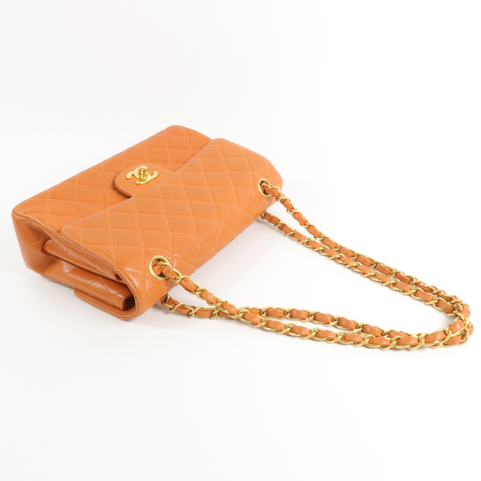 CHANEL 羊皮皮革Vintage Chain Shoulder鏈帶肩背袋