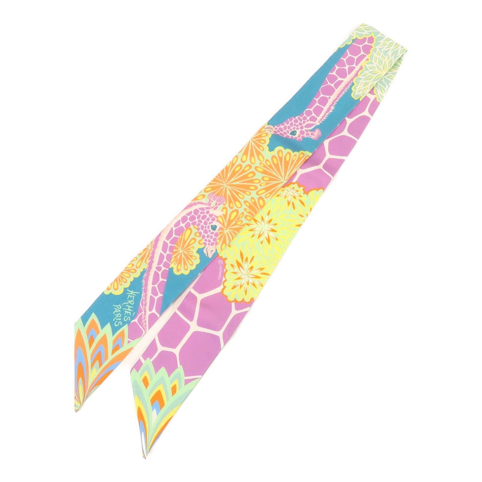 HERMES 絲質Twilly絲巾