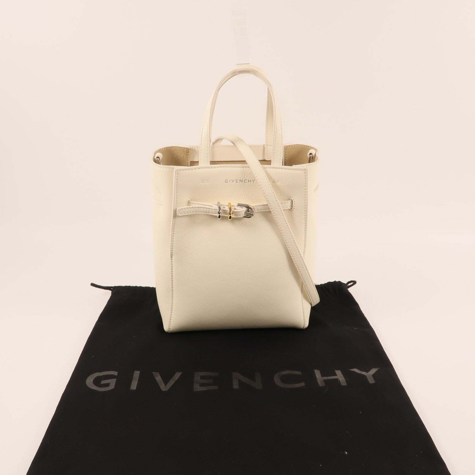 GIVENCHY 牛皮皮革Small Voyou銀扣手挽肩背兩用袋