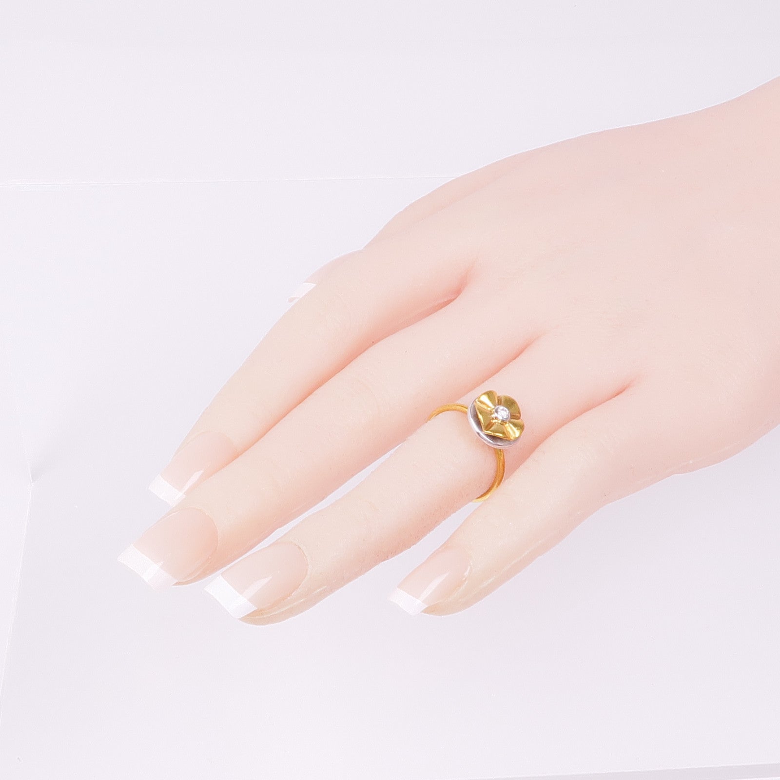JEWELRY 18K黃金/白金Diamond Ring鑽石戒指US#5.5