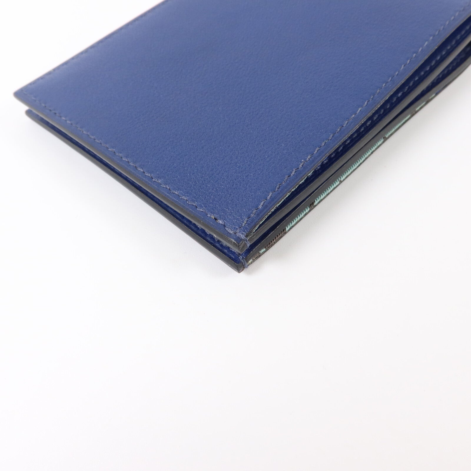 HERMES Evercolor皮革MC2 Copernic Wallet錢包Bleu Nuit