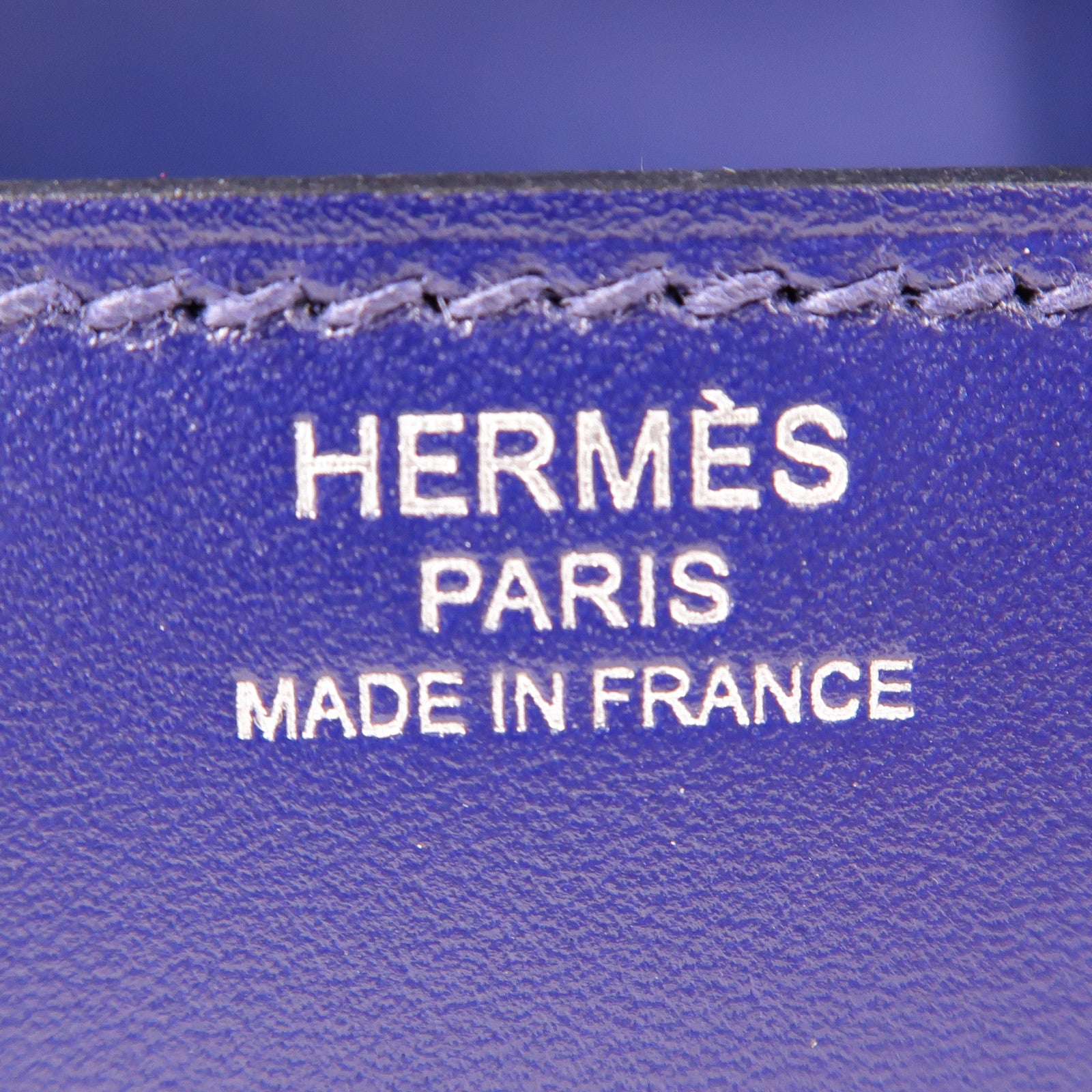 HERMES 【激減優惠】Tadelakt皮革Della Cavalleria Mini銀扣肩背袋Bleu Saphir