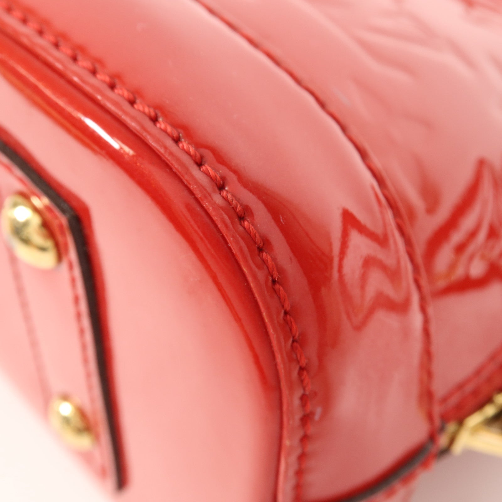 LOUIS VUITTON Monogram Vernis Alma BB金扣手挽肩背兩用袋