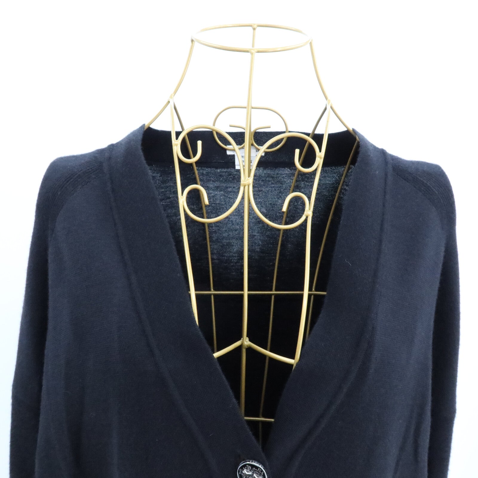 HERMES Cashmere/Silk Ex-Libris Cardigan外套