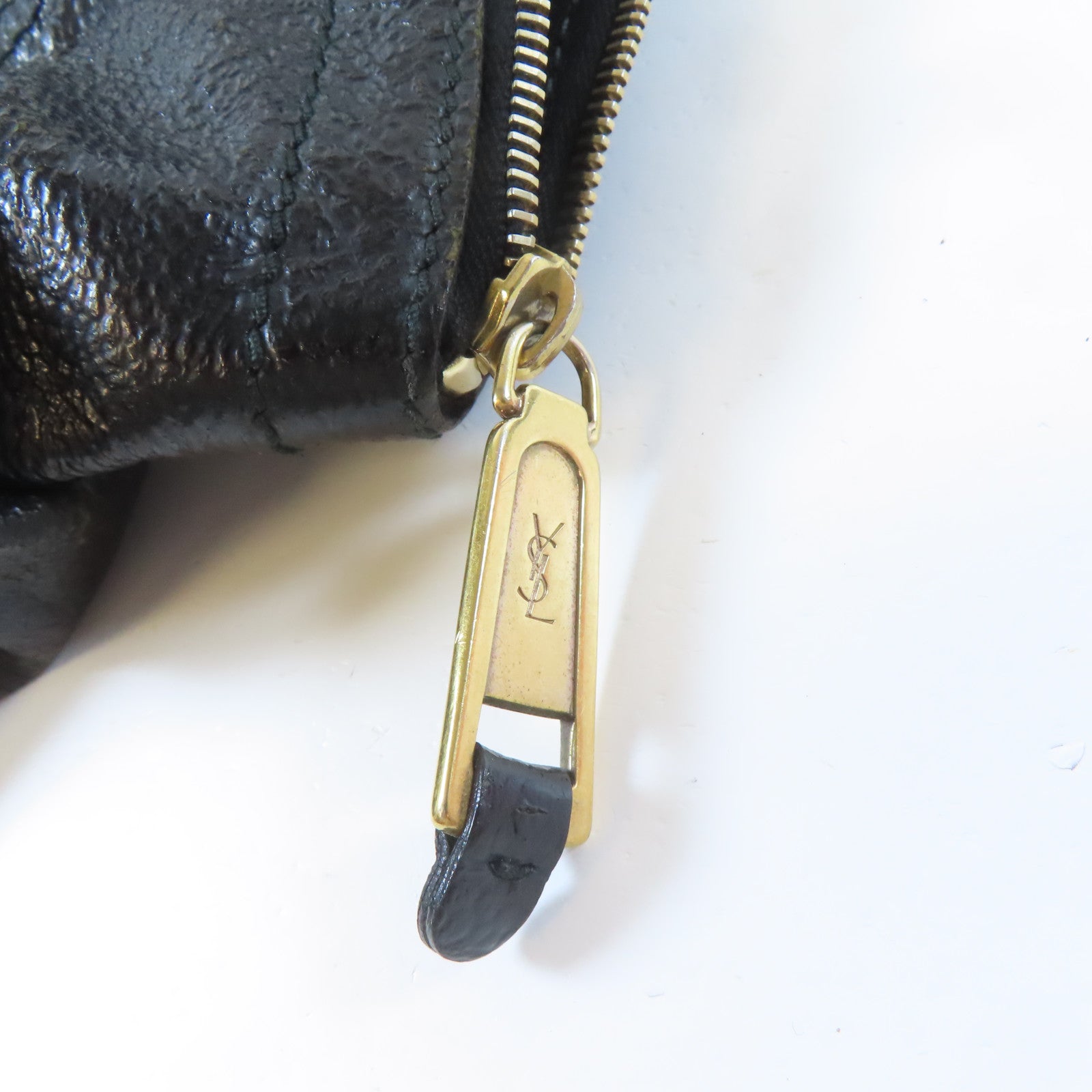 SAINT LAURENT 【激減優惠】牛皮皮革Hand Bag金扣肩背袋黑色