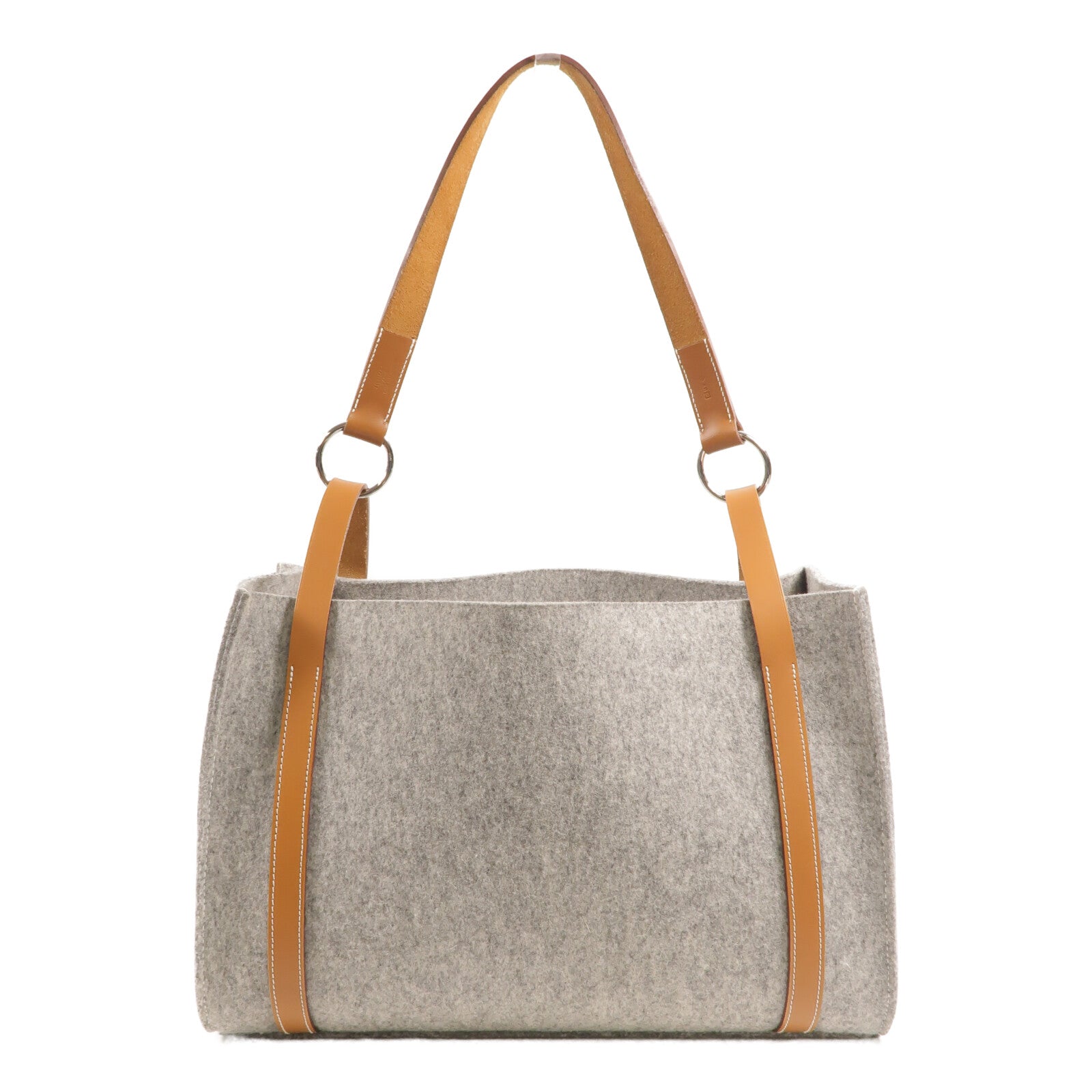 HERMES Felt Cavallicot Tote Bag手挽肩背兩用袋Gris Clair