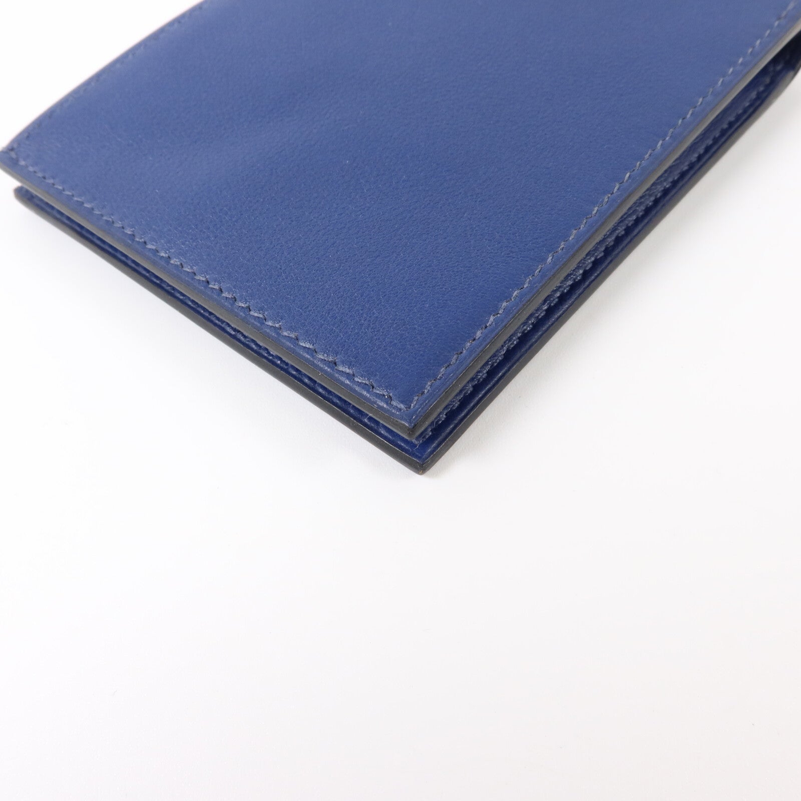 HERMES Evercolor皮革MC2 Copernic Wallet錢包Bleu Nuit