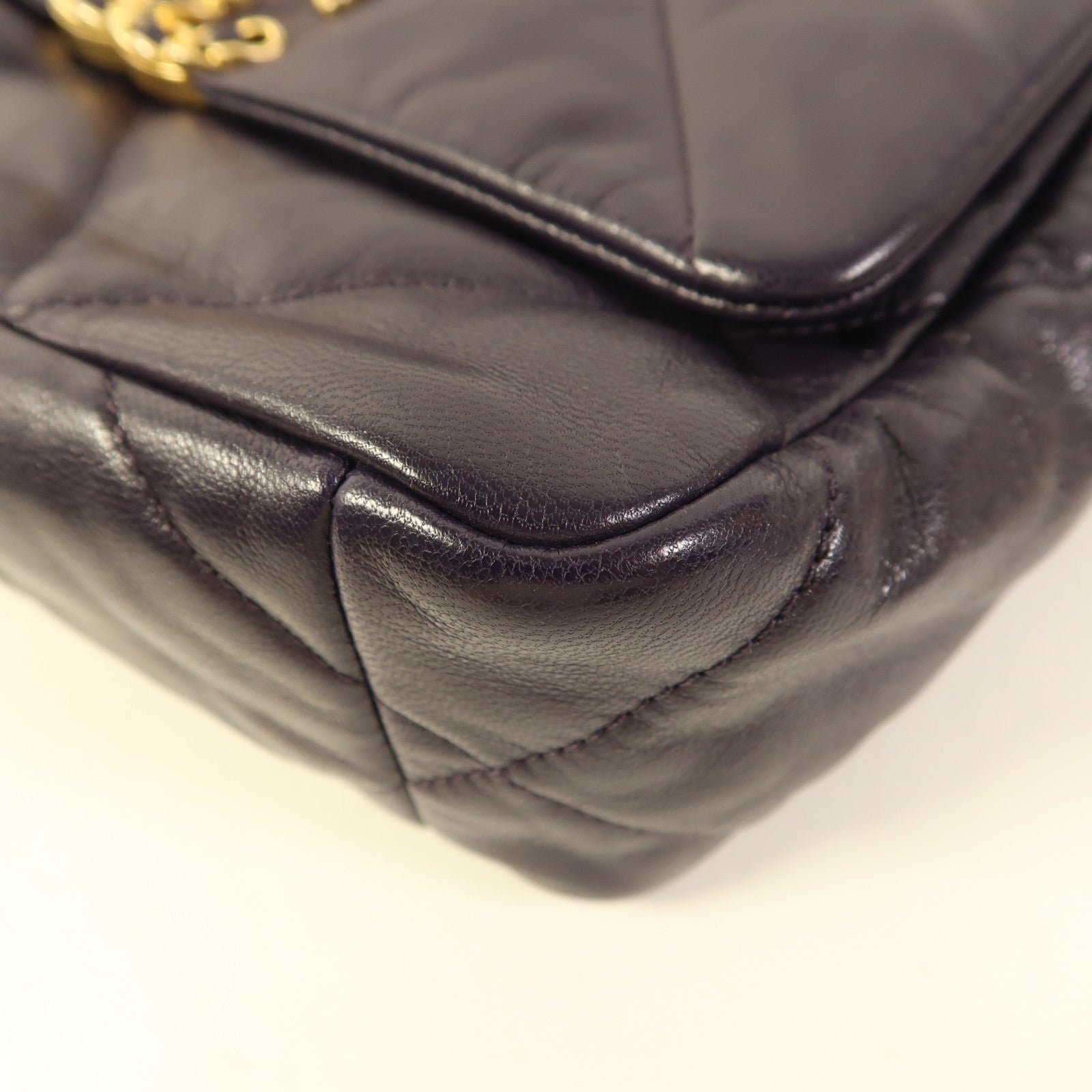 CHANEL 羊皮皮革C19 Small鏈帶手挽肩背兩用袋