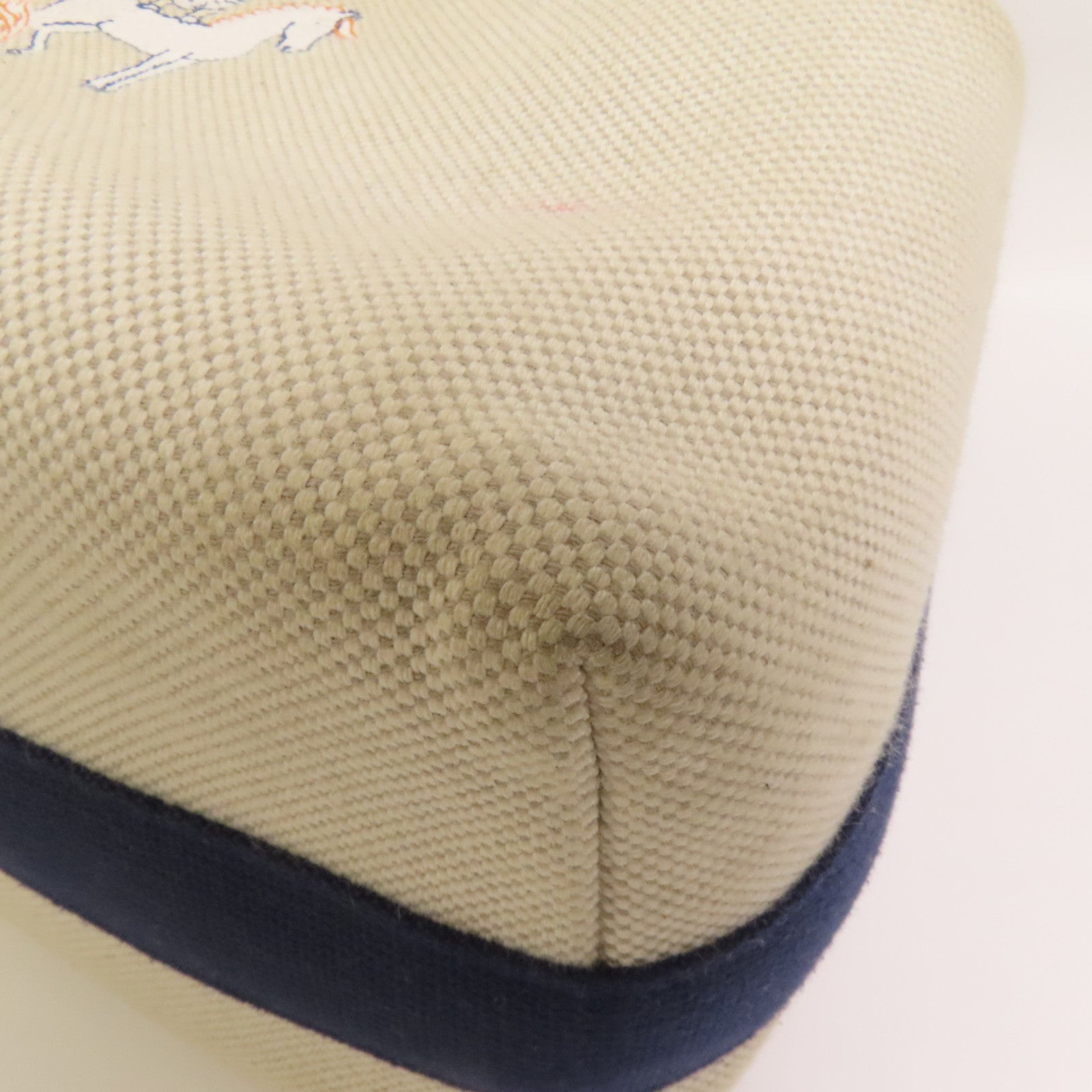 HERMES 帆布Bride A Brac Cabriole GM銀扣手挽袋