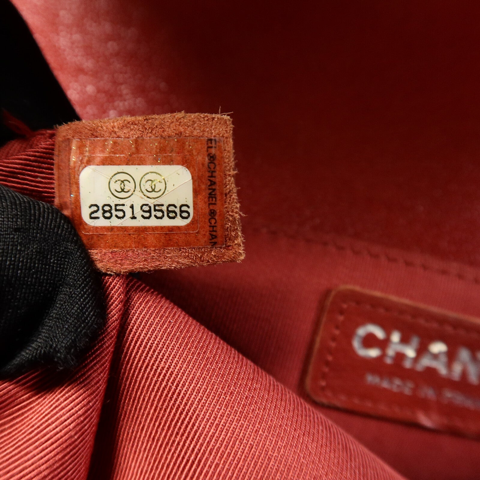 CHANEL 牛皮皮革Boy 25鏈帶手挽肩背兩用袋