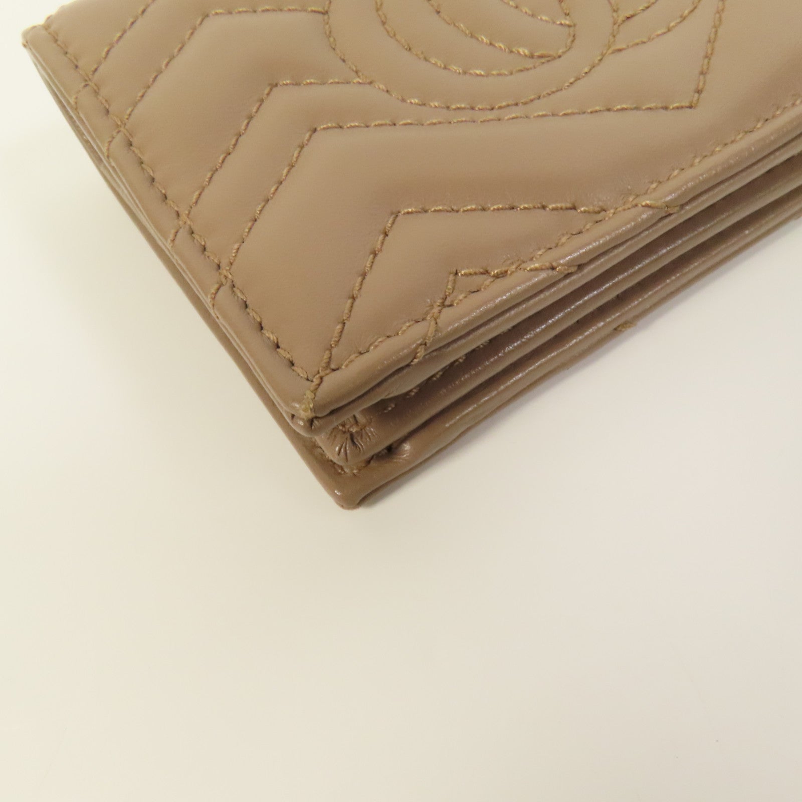 GUCCI 【激減優惠】牛皮皮革GG Marmont金扣錢包