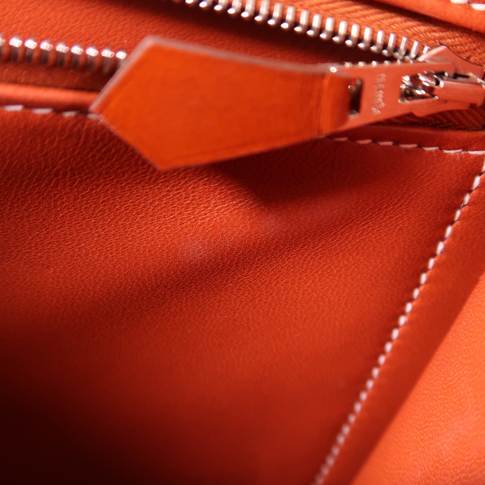 HERMES Box Calf皮革Constance 24銀扣肩背袋Brique