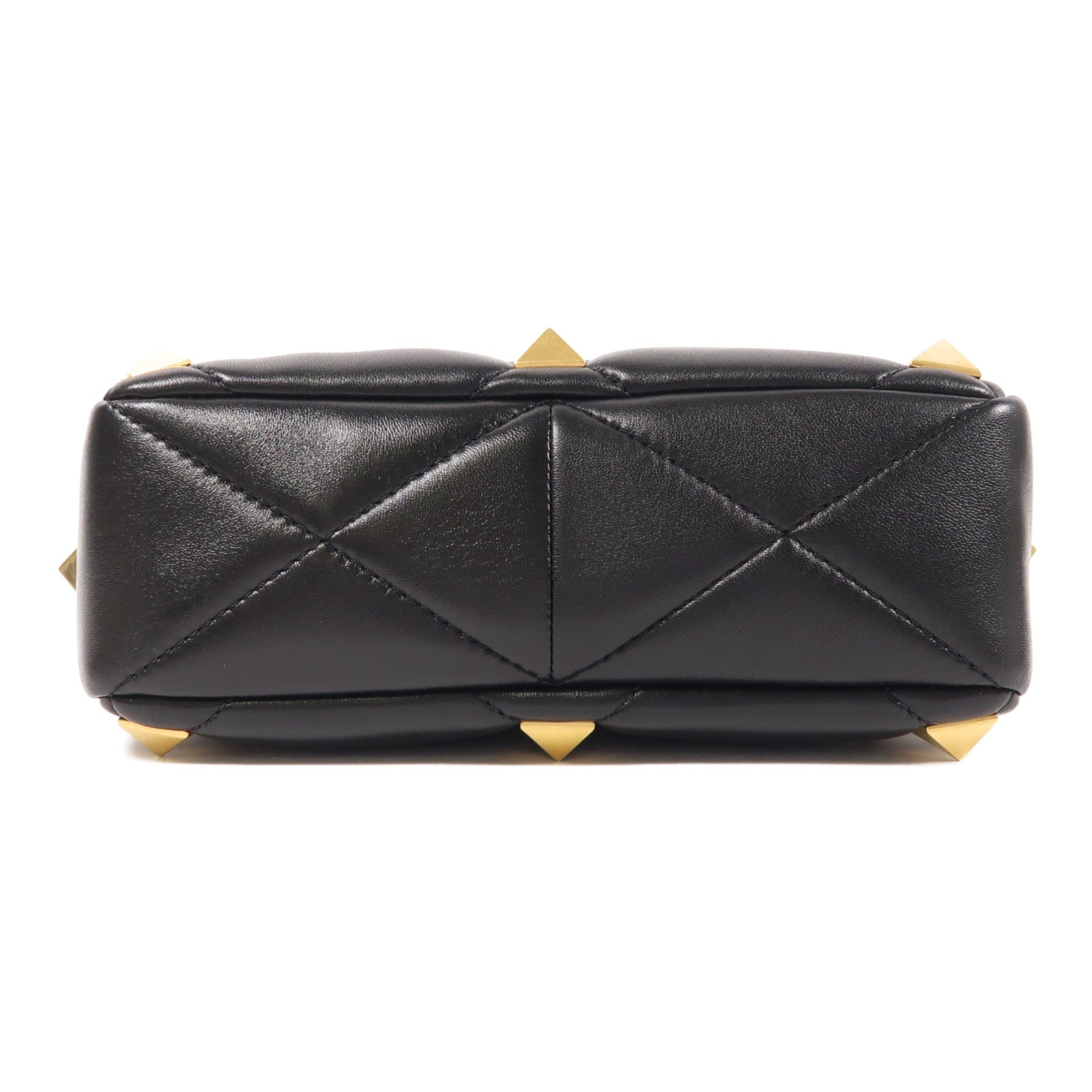Valentino 皮革Roman Stud金扣手挽肩背兩用袋