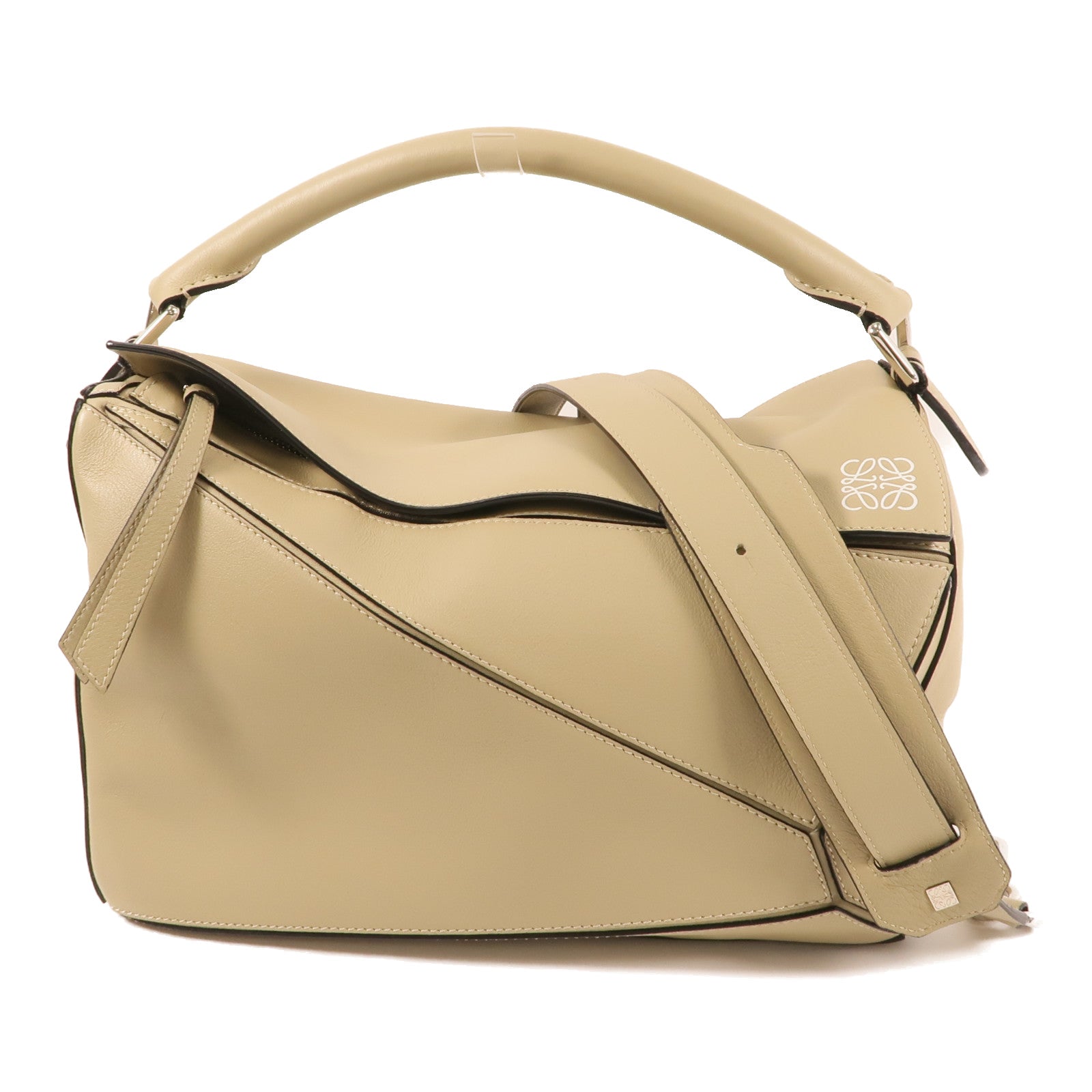 LOEWE 牛皮皮革Puzzle金扣手挽肩背兩用袋