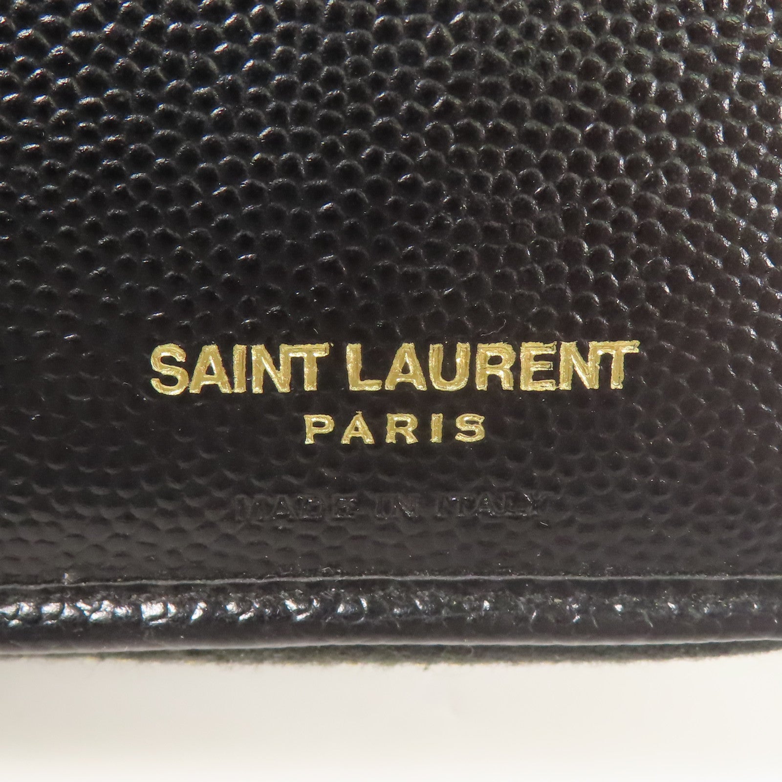 SAINT LAURENT YSL GHW Wallet Calfskin Leather Black
