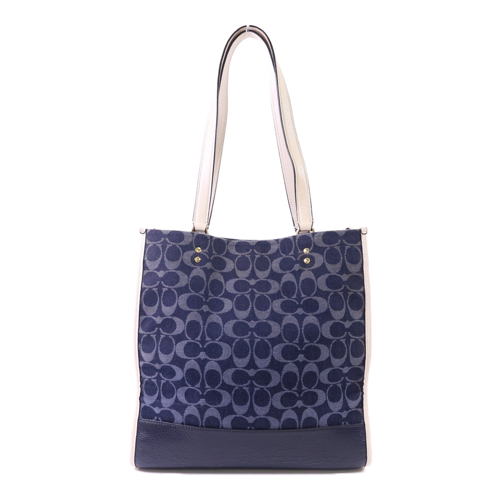 COACH 帆布Dempsey Tote Bag金扣手挽袋