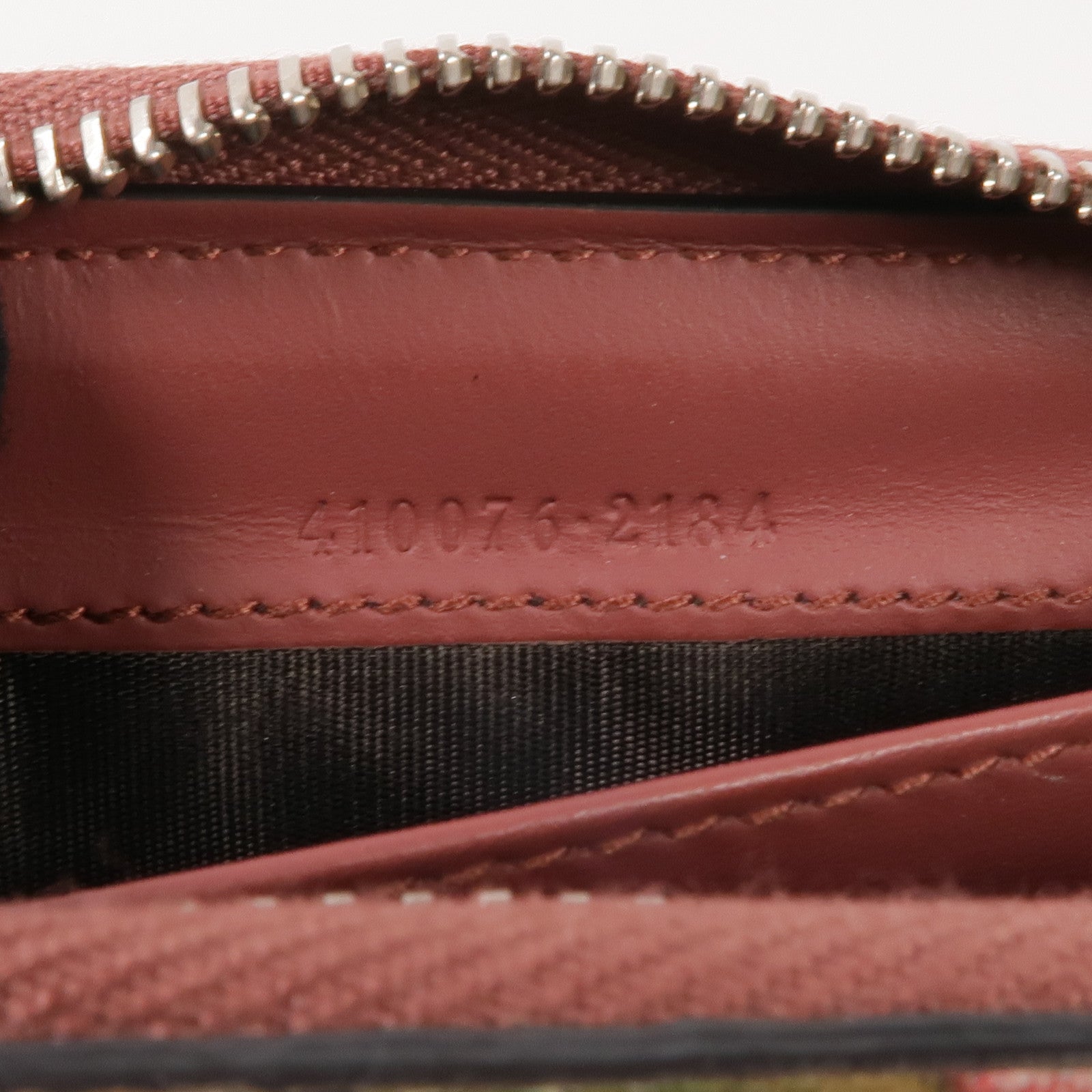 GUCCI 塗層帆布Zipper Long Wallet銀扣長錢包