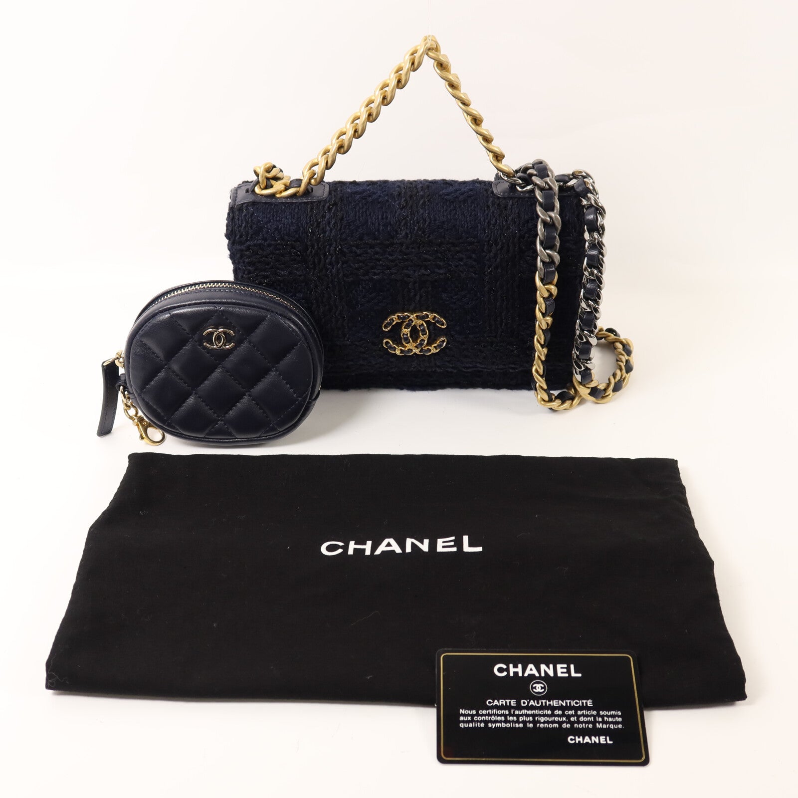 CHANEL Tweed Wallet On Chain手挽肩背兩用袋