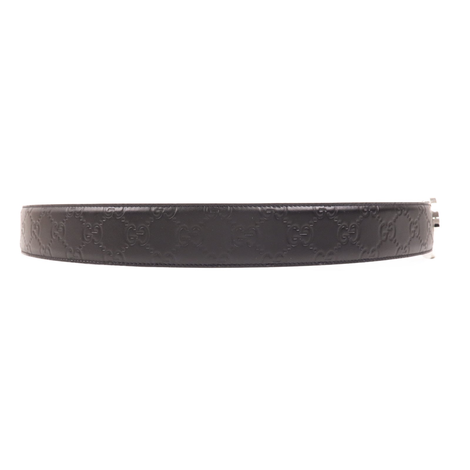 GUCCI 【激減優惠】牛皮皮革Belt銀扣皮帶