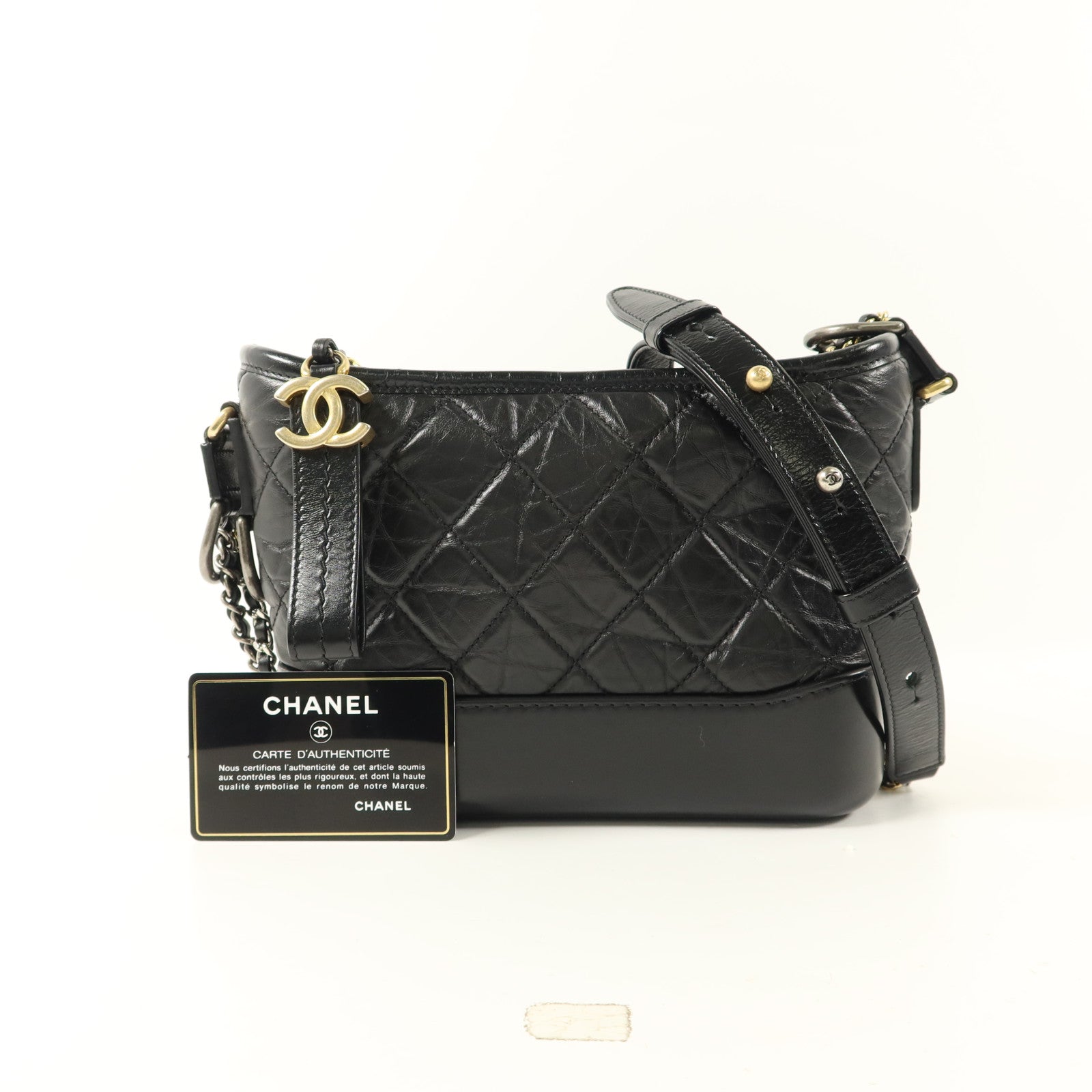 CHANEL 牛皮皮革Gabrielle Small鏈帶肩背袋