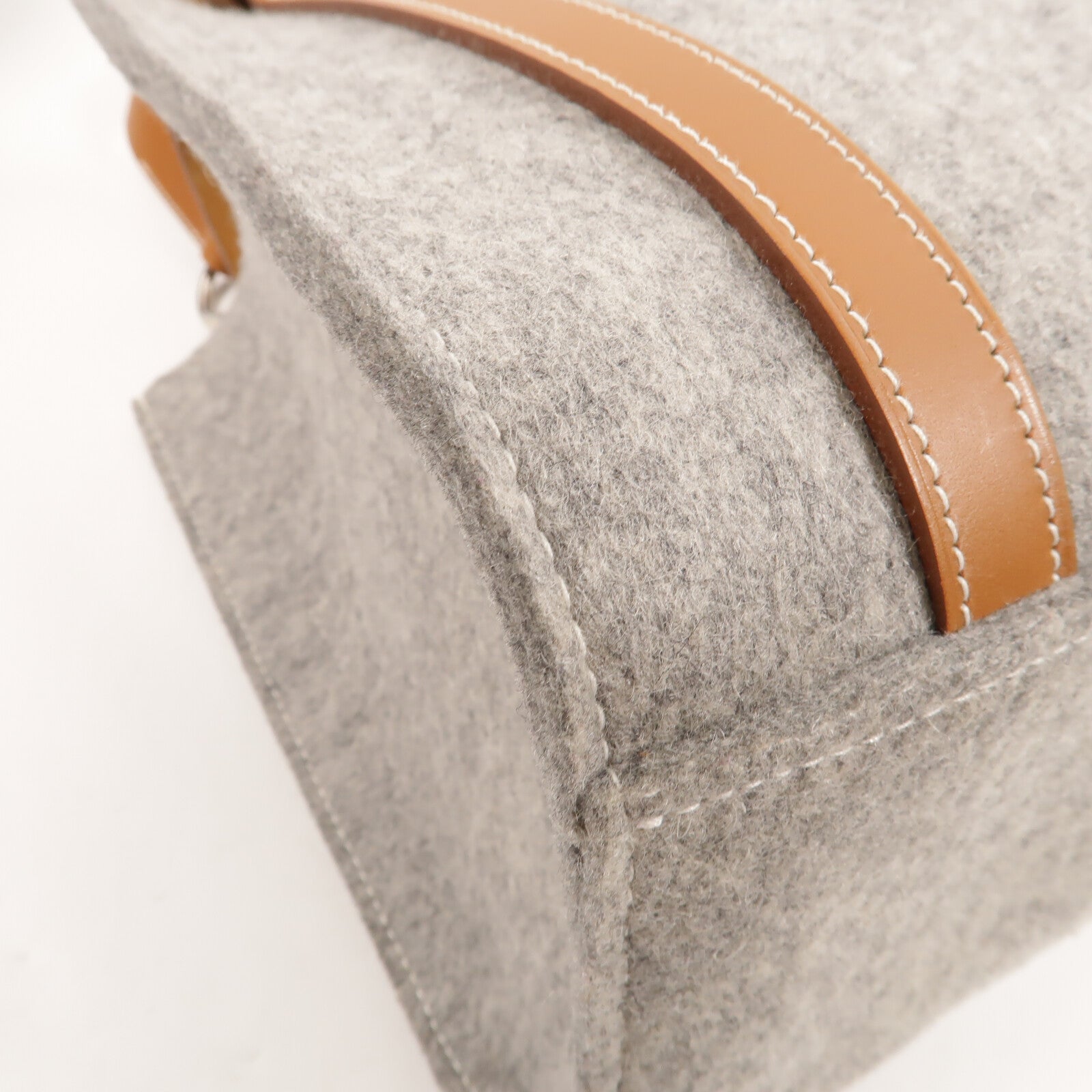 HERMES Felt Cavallicot Tote Bag手挽肩背兩用袋Gris Clair