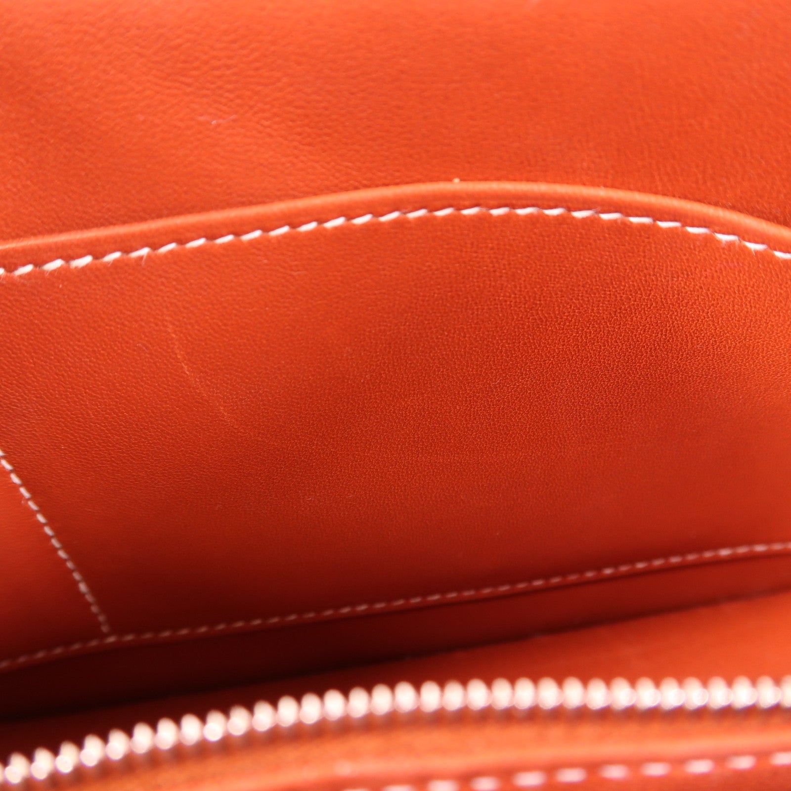 HERMES 【激減優惠】Box Calf皮革Constance 24銀扣肩背袋Brique