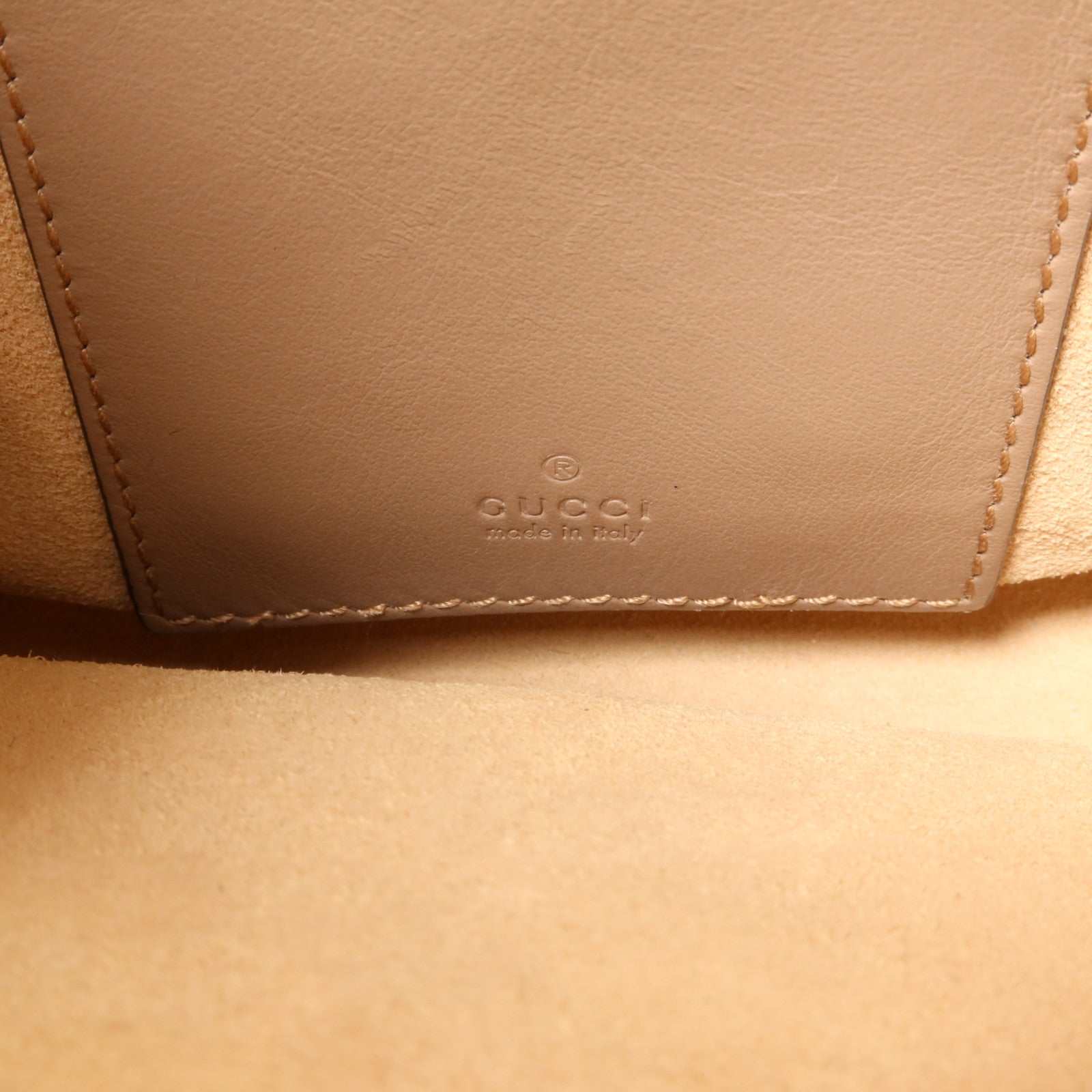 GUCCI 牛皮皮革GG Marmont Mini Bucket鏈帶肩背袋