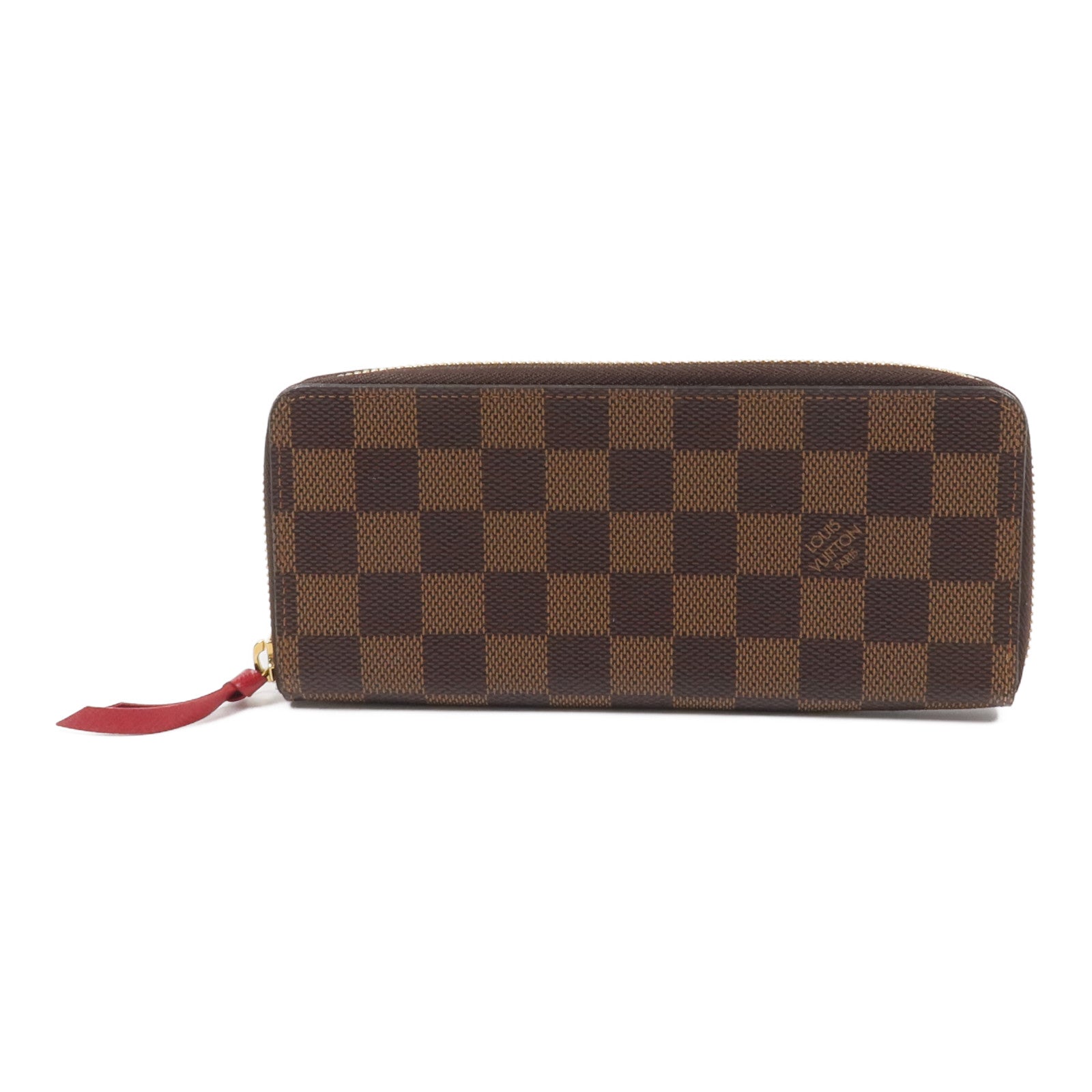 LOUIS VUITTON Damier Clemence Wallet金扣長錢包