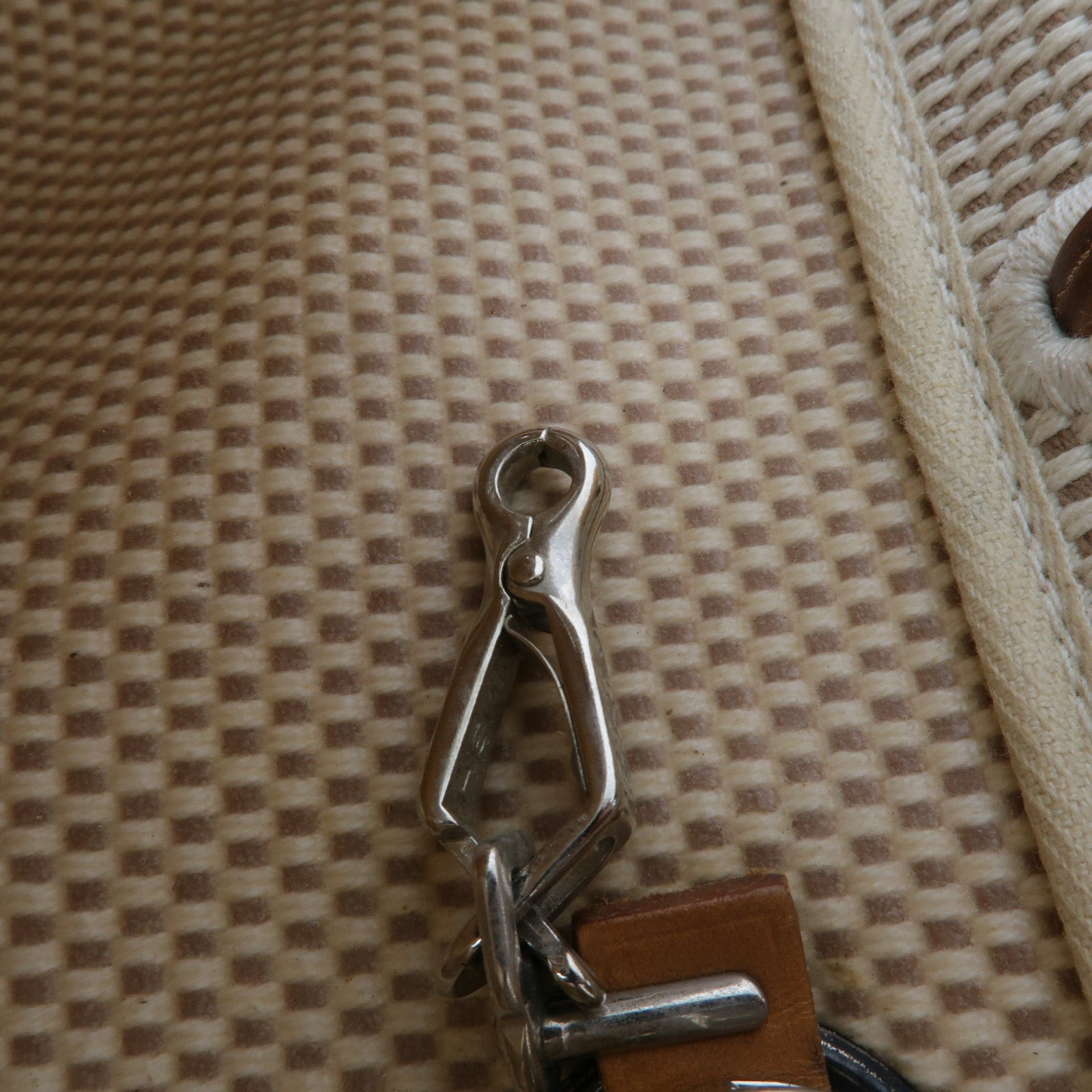 HERMES 帆布/Veau Hunter皮革Vintage Herbag Backpack背包Natural Sable