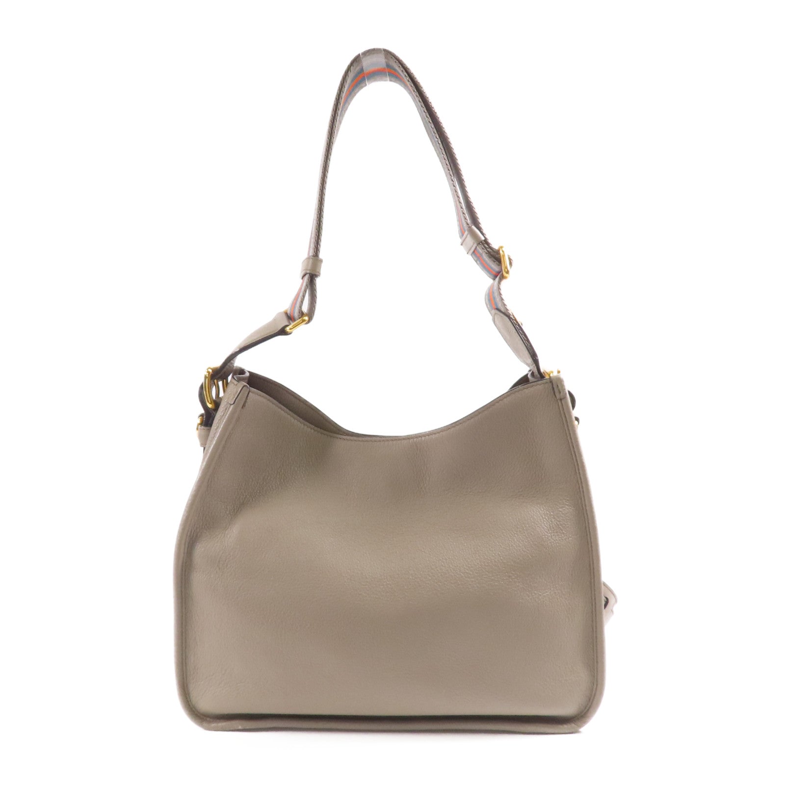 PRADA 牛皮皮革Shoulder Bag銀扣肩背袋