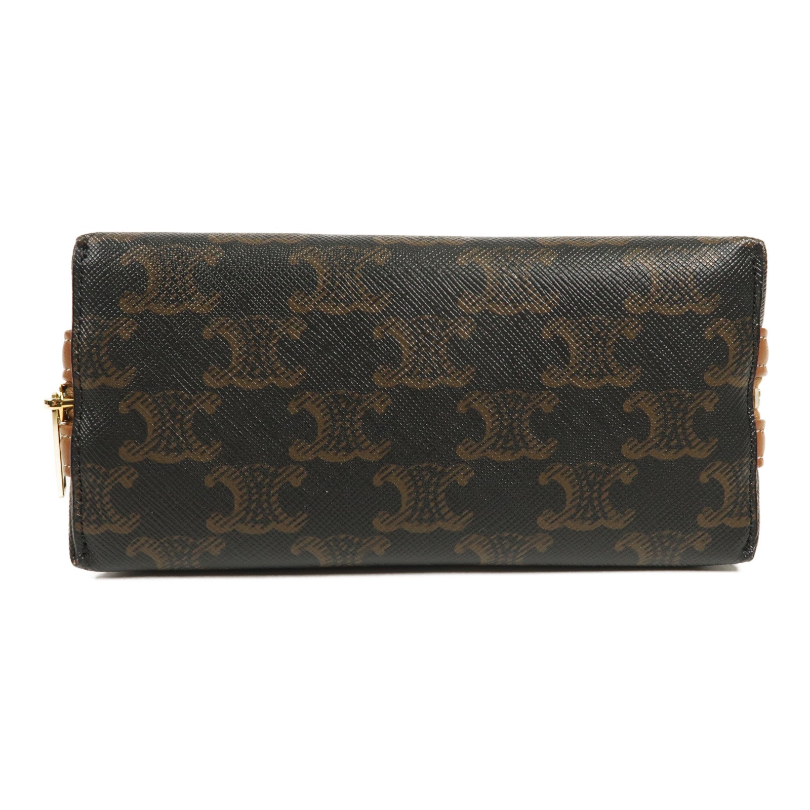 CELINE 塗層帆布Shoulder Bag金扣鏈帶肩背袋
