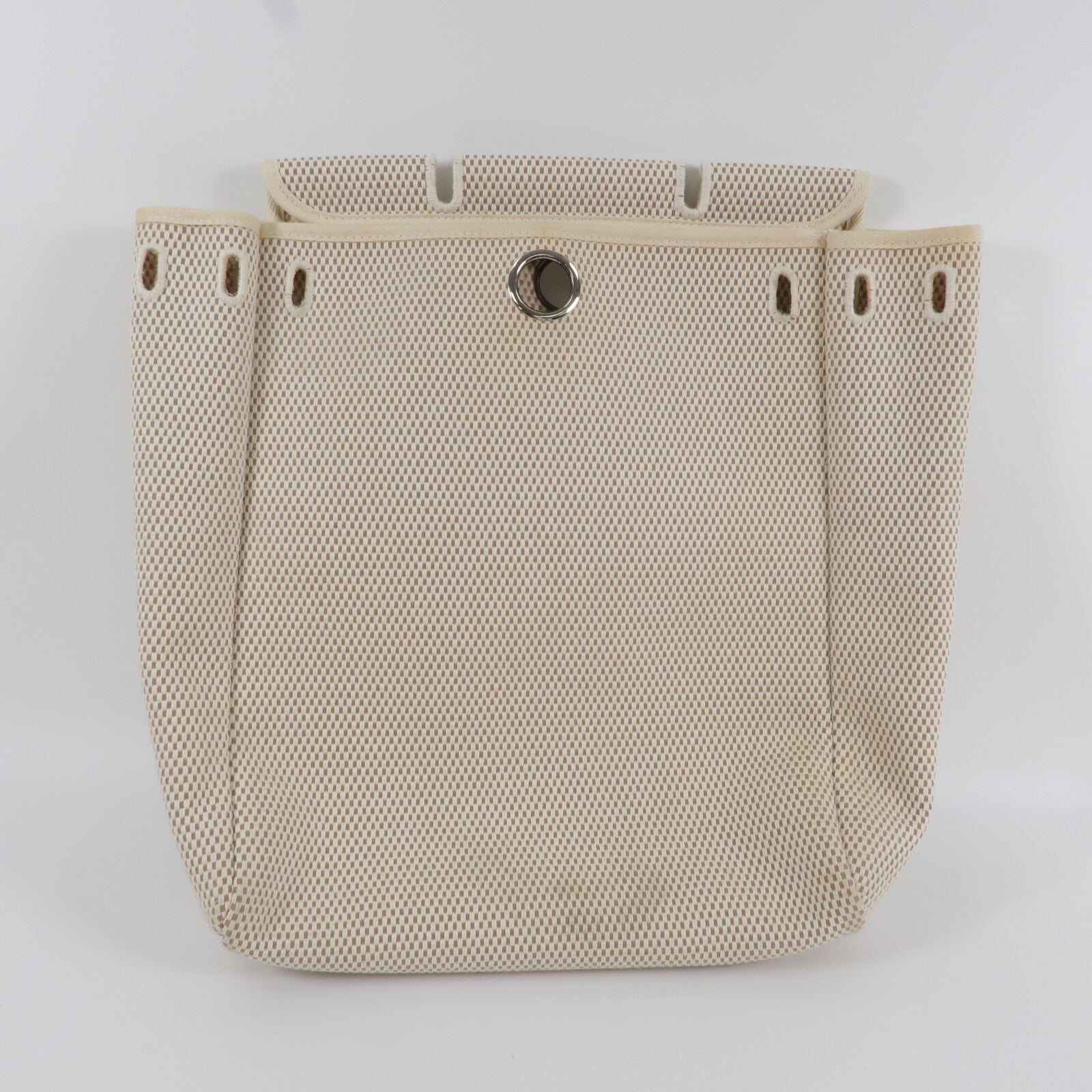 HERMES 帆布/Veau Hunter皮革Vintage Herbag Backpack背包Natural Sable