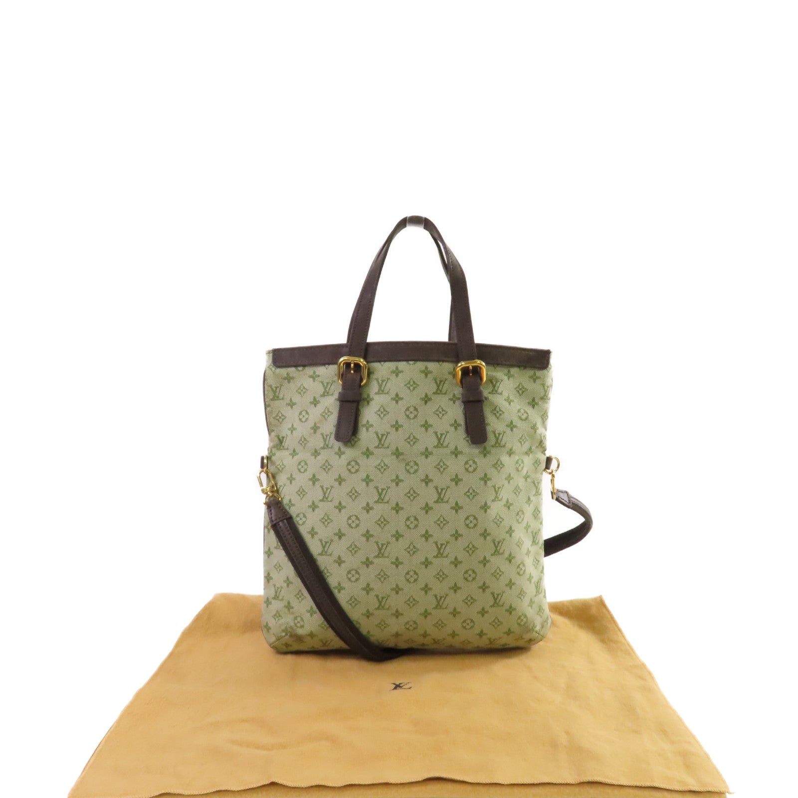 LOUIS VUITTON Monogram Mini Francoise 2Way Shoulder Bag金扣手挽肩背兩用袋綠色