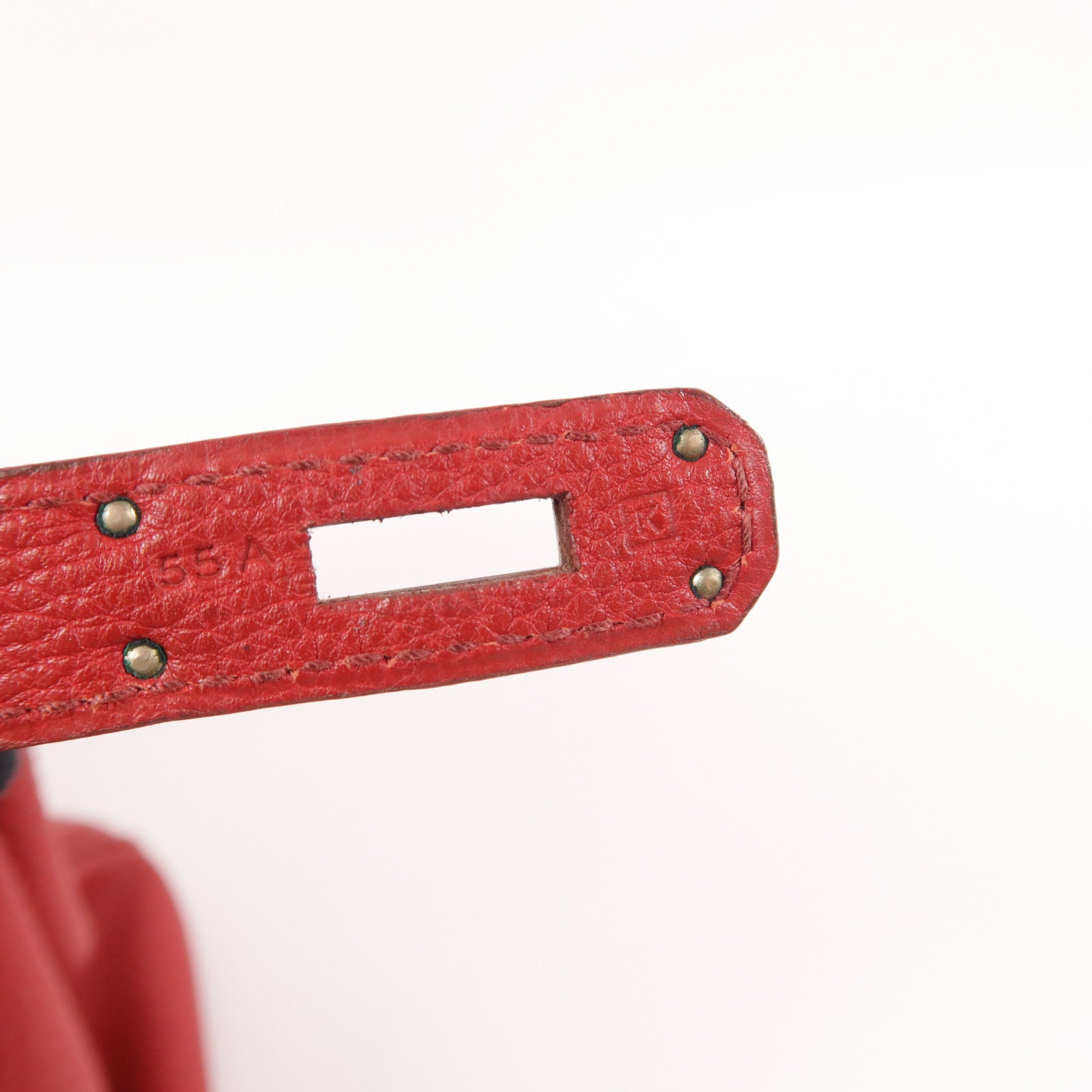 HERMES Togo皮革Birkin 30銀扣手挽袋Rouge Garance