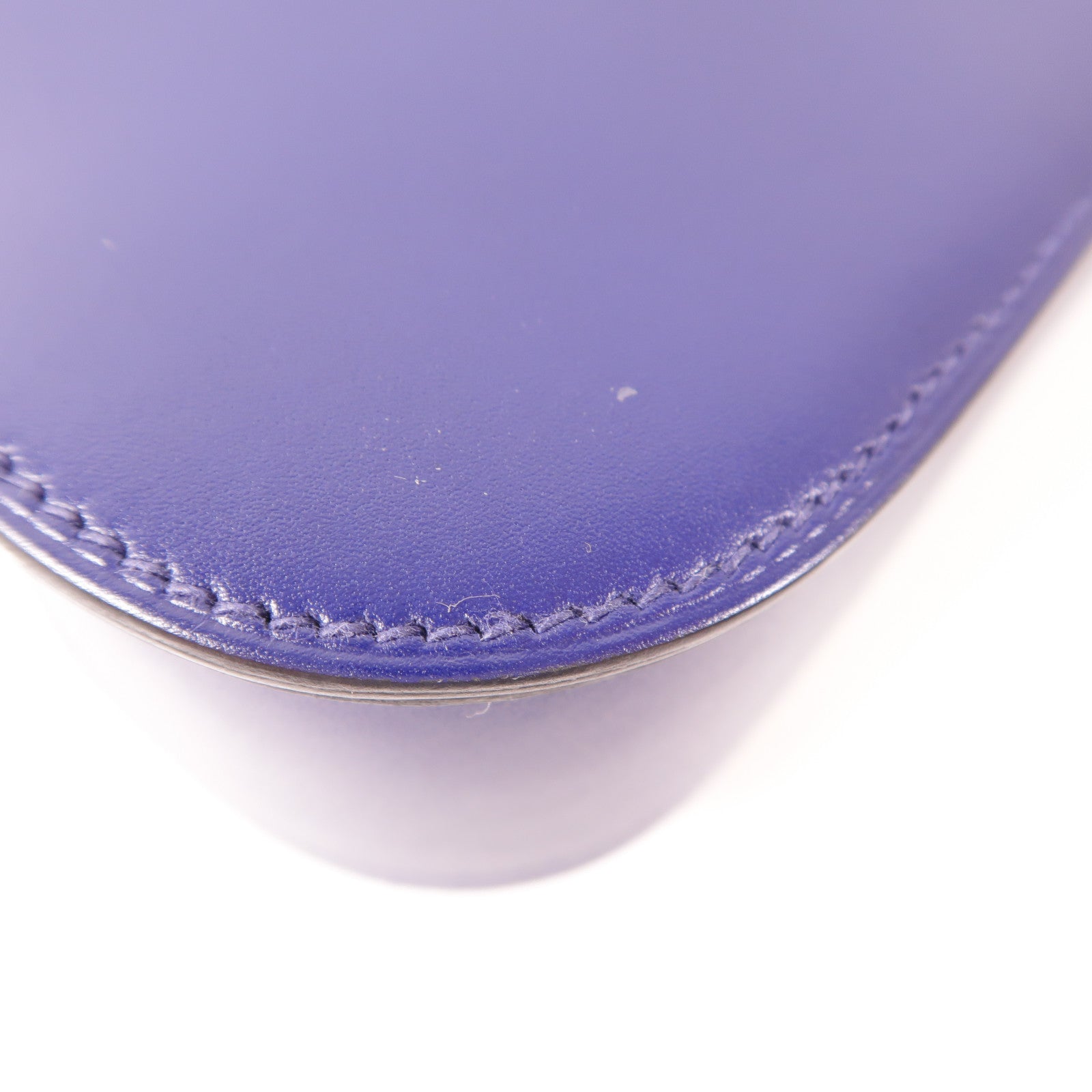 HERMES 【激減優惠】Tadelakt皮革Della Cavalleria Mini銀扣肩背袋Bleu Saphir