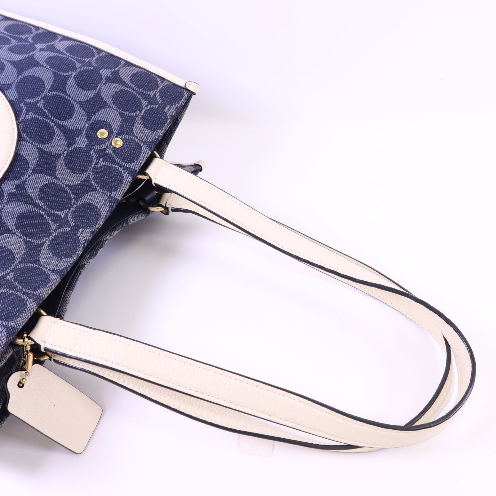COACH 帆布Dempsey Tote Bag金扣手挽袋