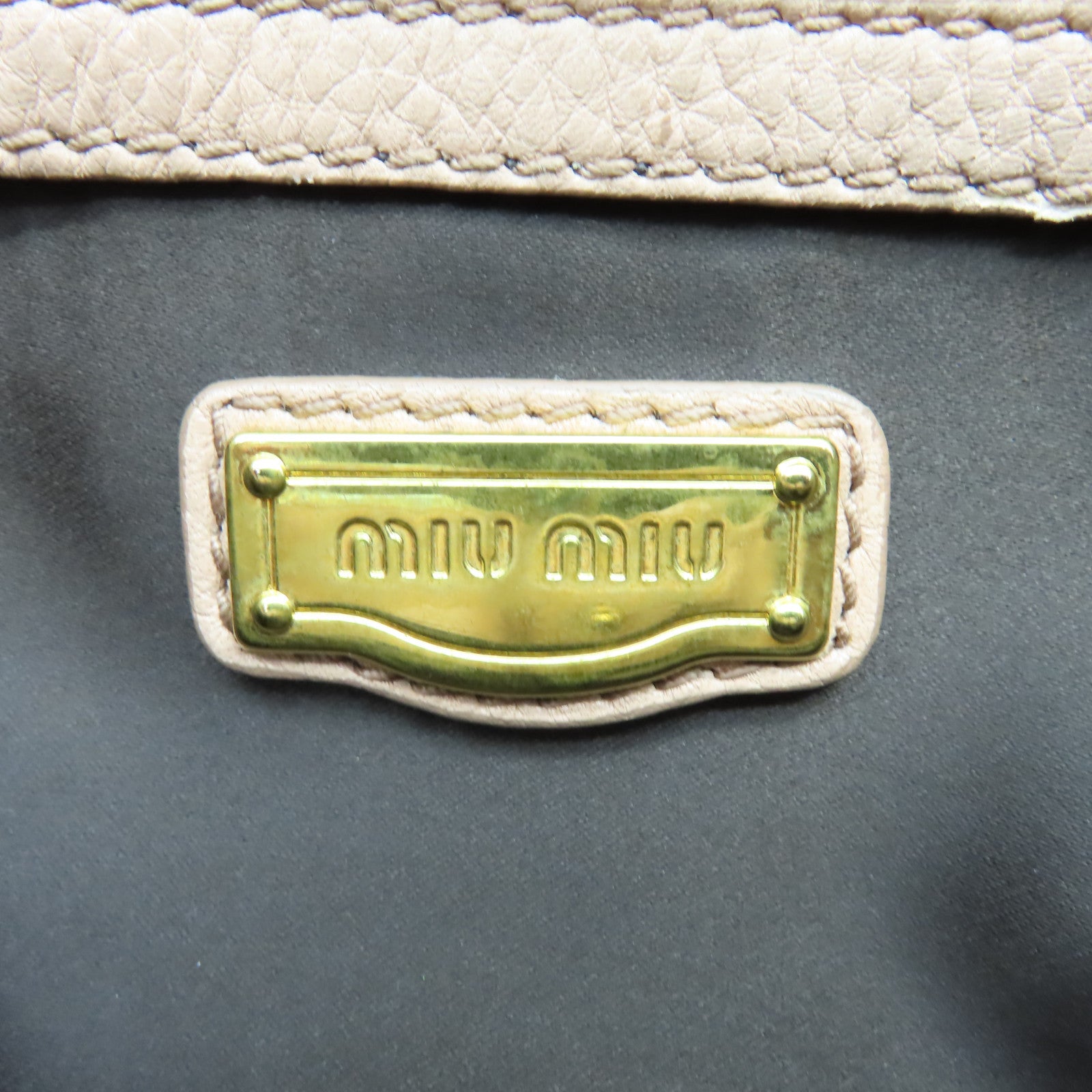 Miu Miu 【清倉大減價】牛皮皮革2 Way Shoulder Bag手挽肩背兩用袋粉紅色