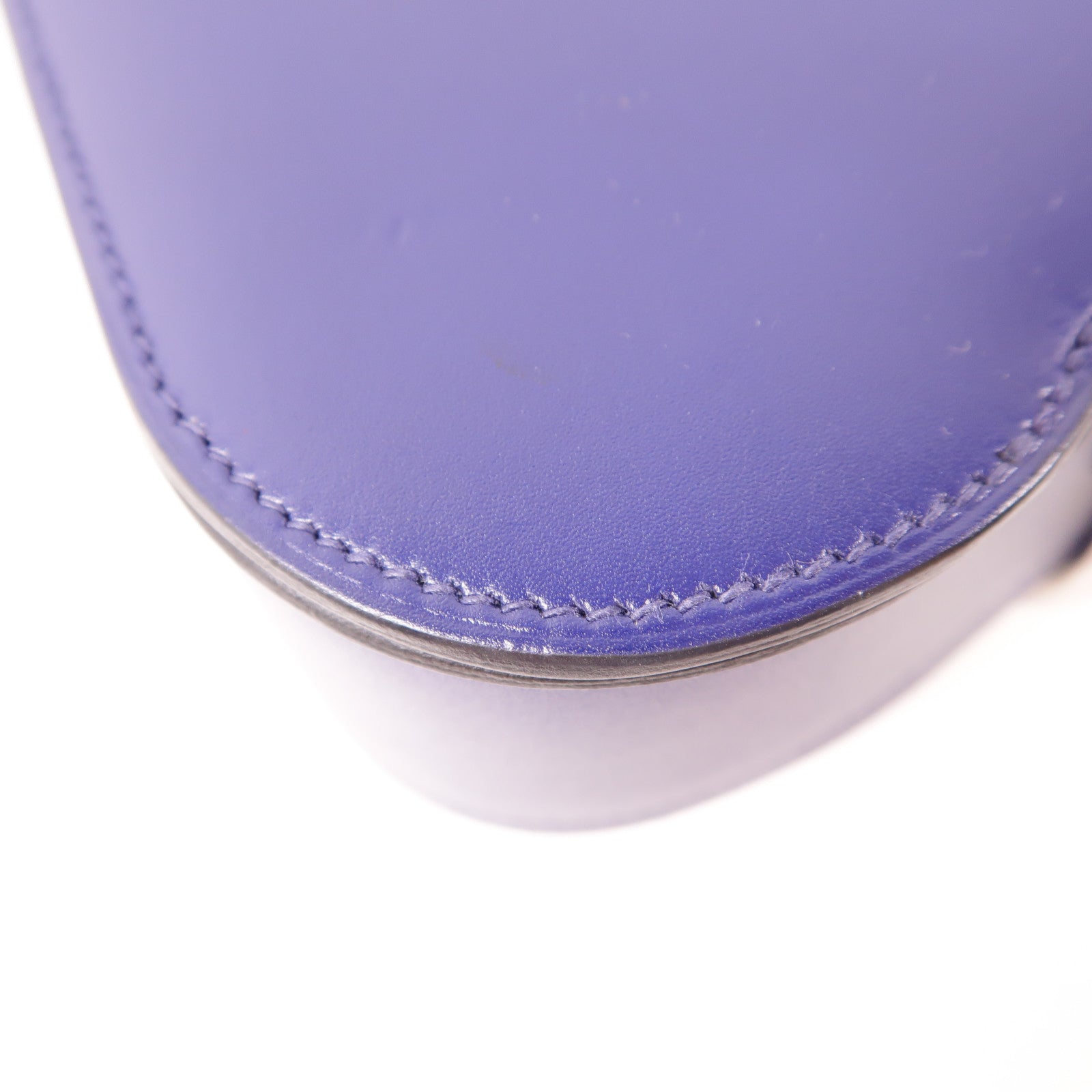 HERMES 【激減優惠】Tadelakt皮革Della Cavalleria Mini銀扣肩背袋Bleu Saphir