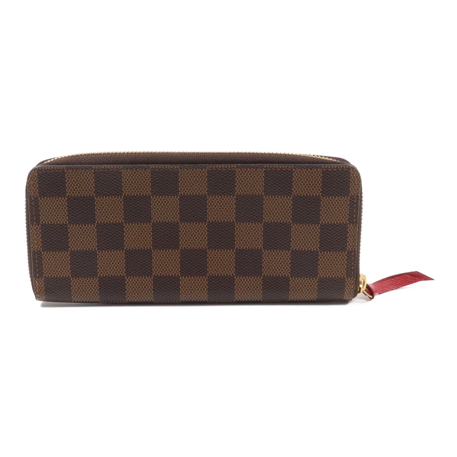 LOUIS VUITTON Damier Clemence Wallet金扣長錢包