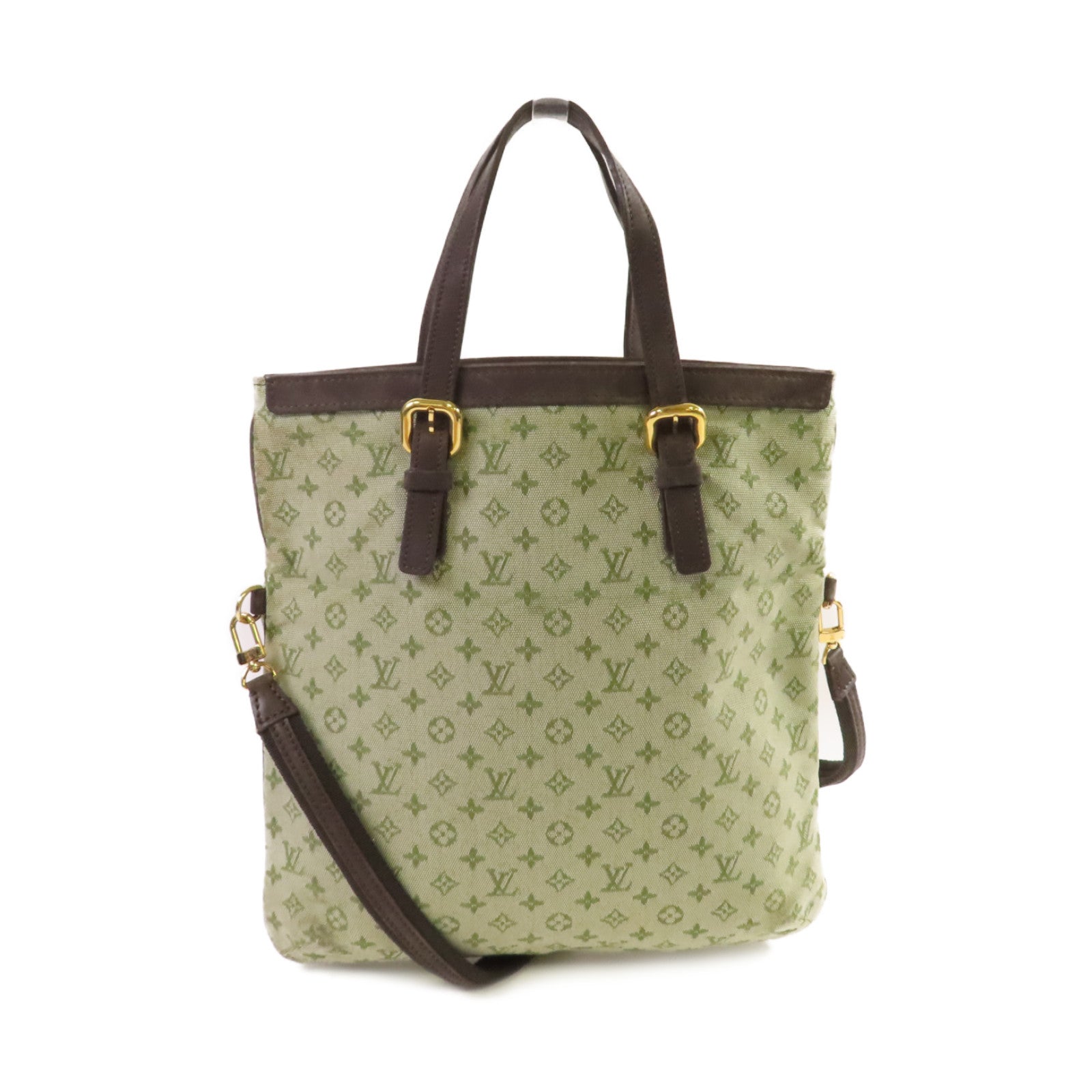LOUIS VUITTON Monogram Mini Francoise 2Way Shoulder Bag金扣手挽肩背兩用袋綠色