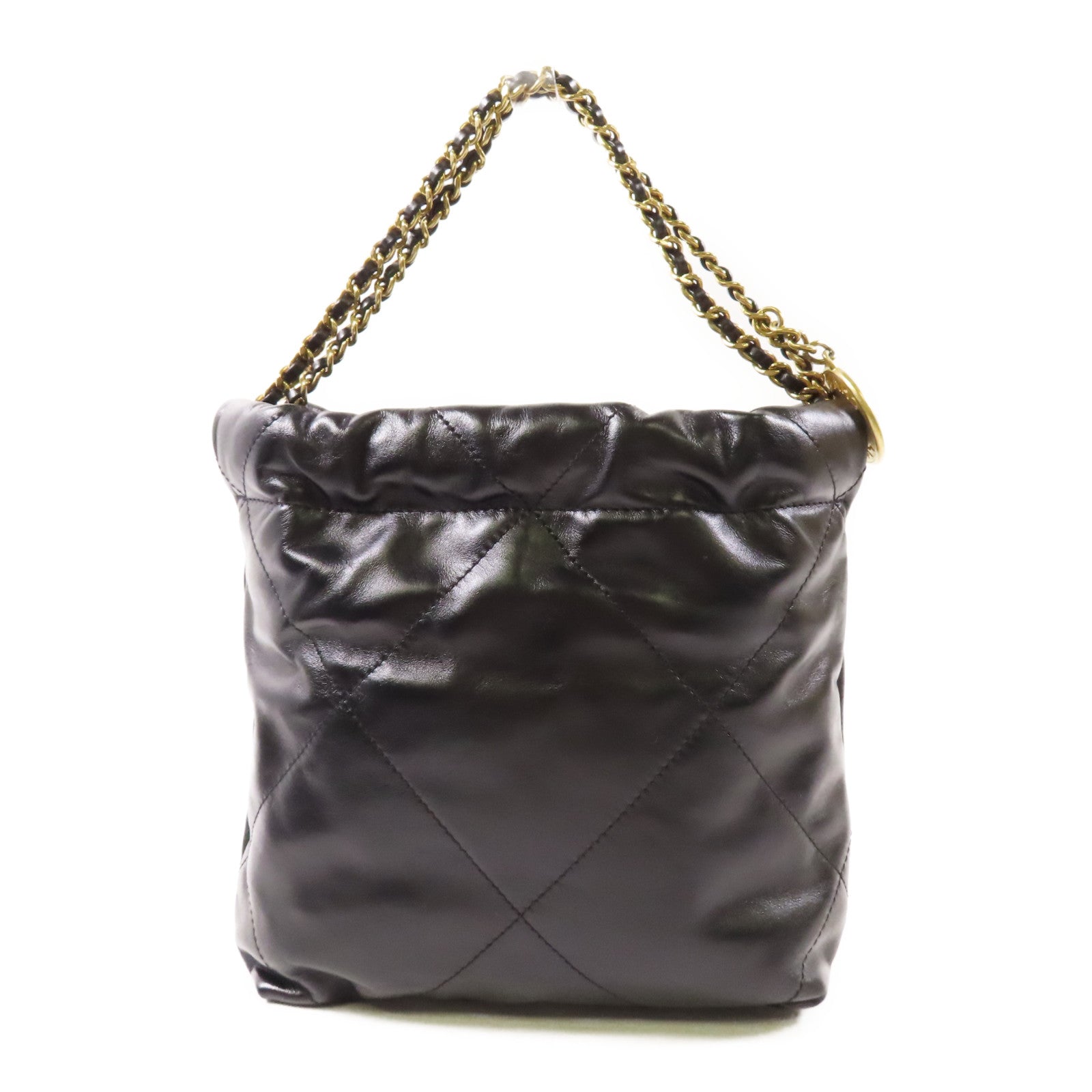 CHANEL 牛皮皮革C22 Mini金扣鏈帶肩背袋