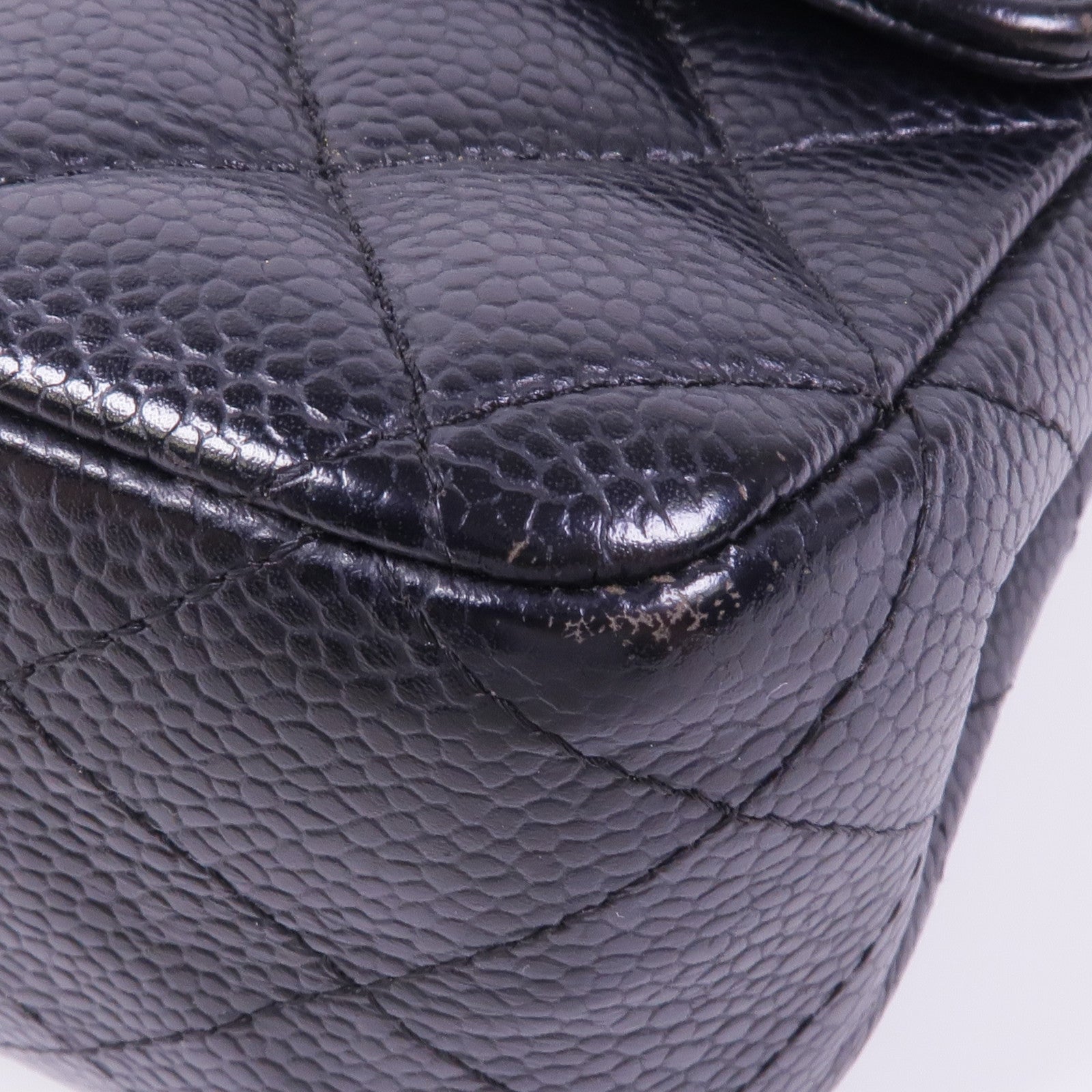 CHANEL 牛皮皮革Classic 25銀扣鏈帶肩背袋