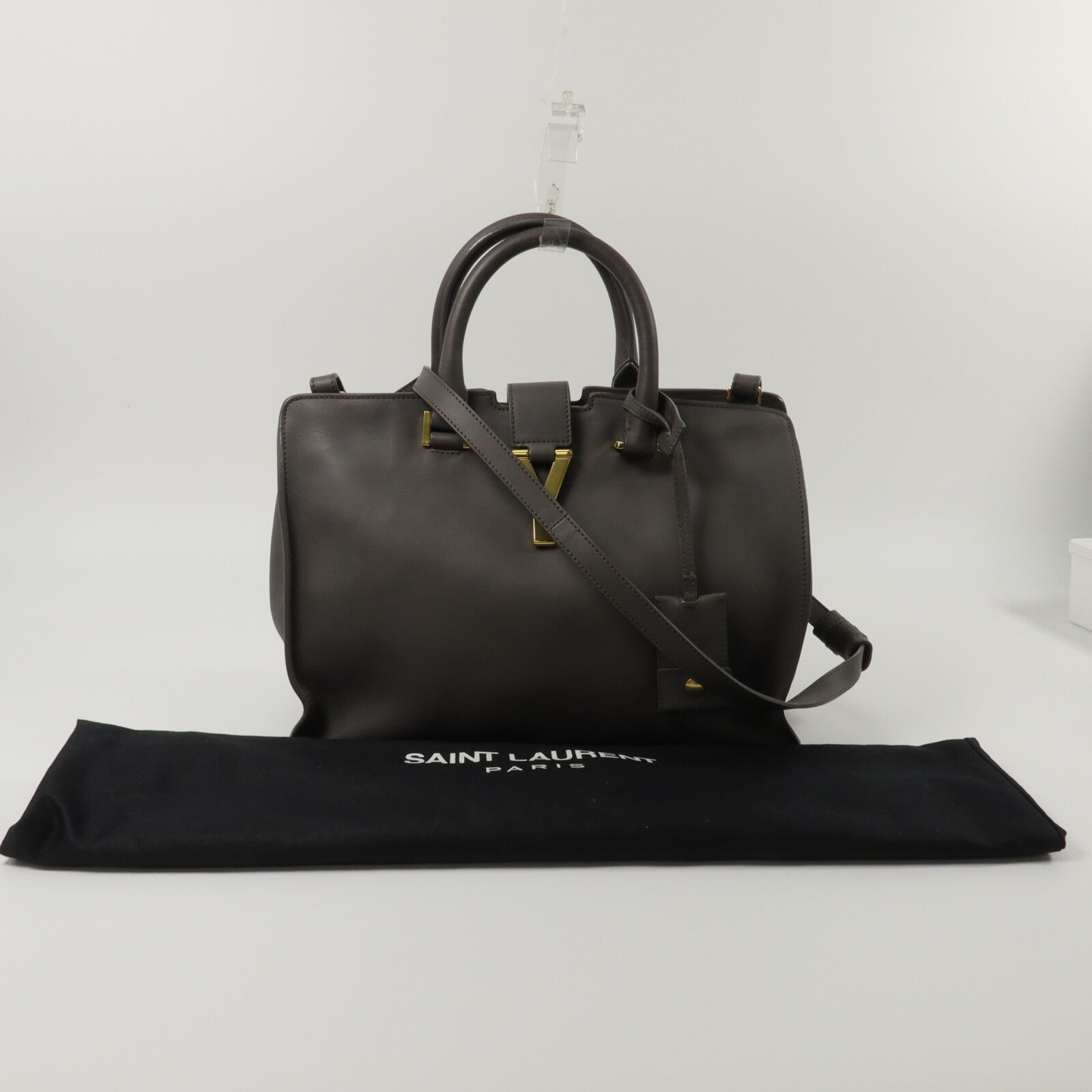 YVES SAINT LAURENT 牛皮皮革Cabas Y手挽肩背兩用袋