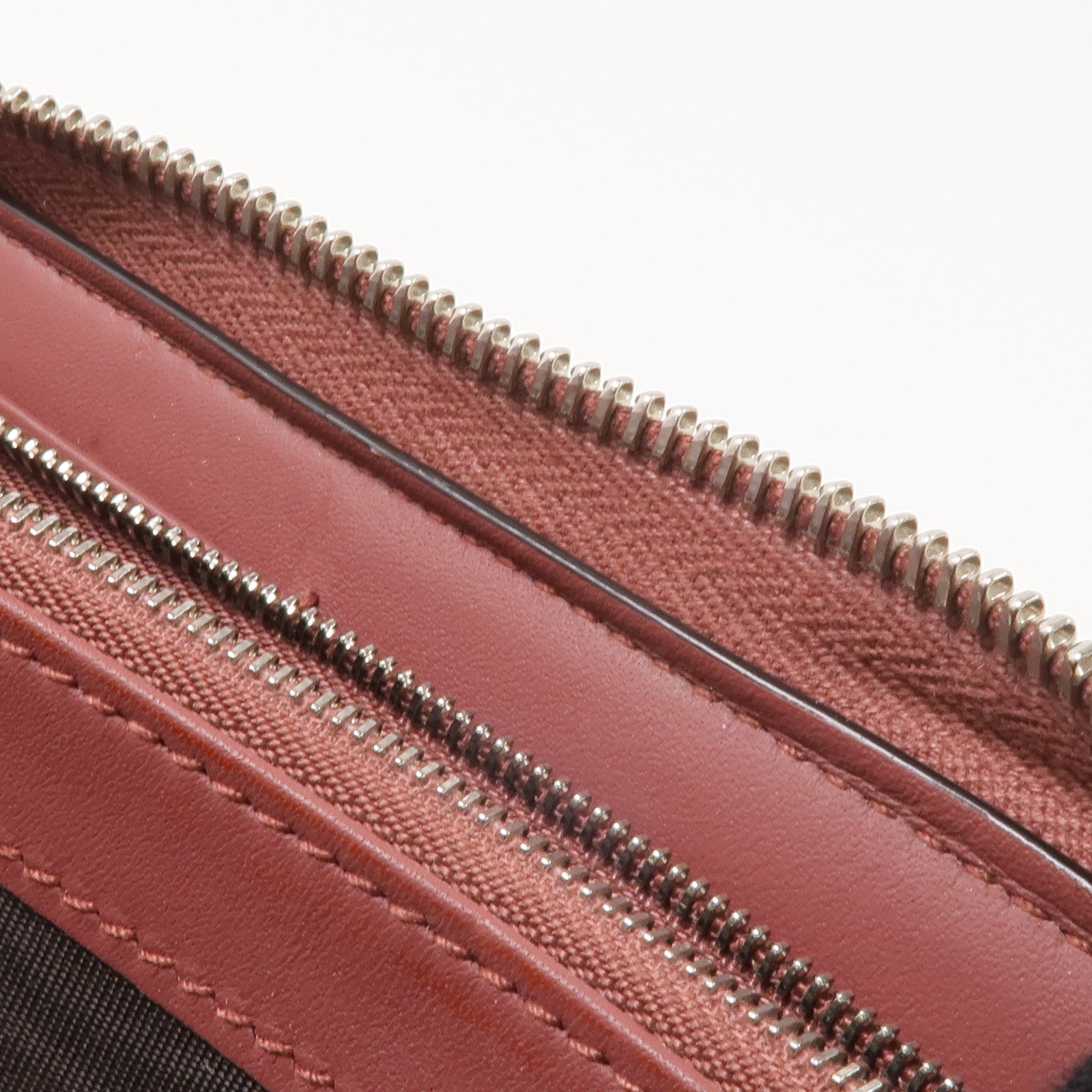 GUCCI 塗層帆布Zipper Long Wallet銀扣長錢包