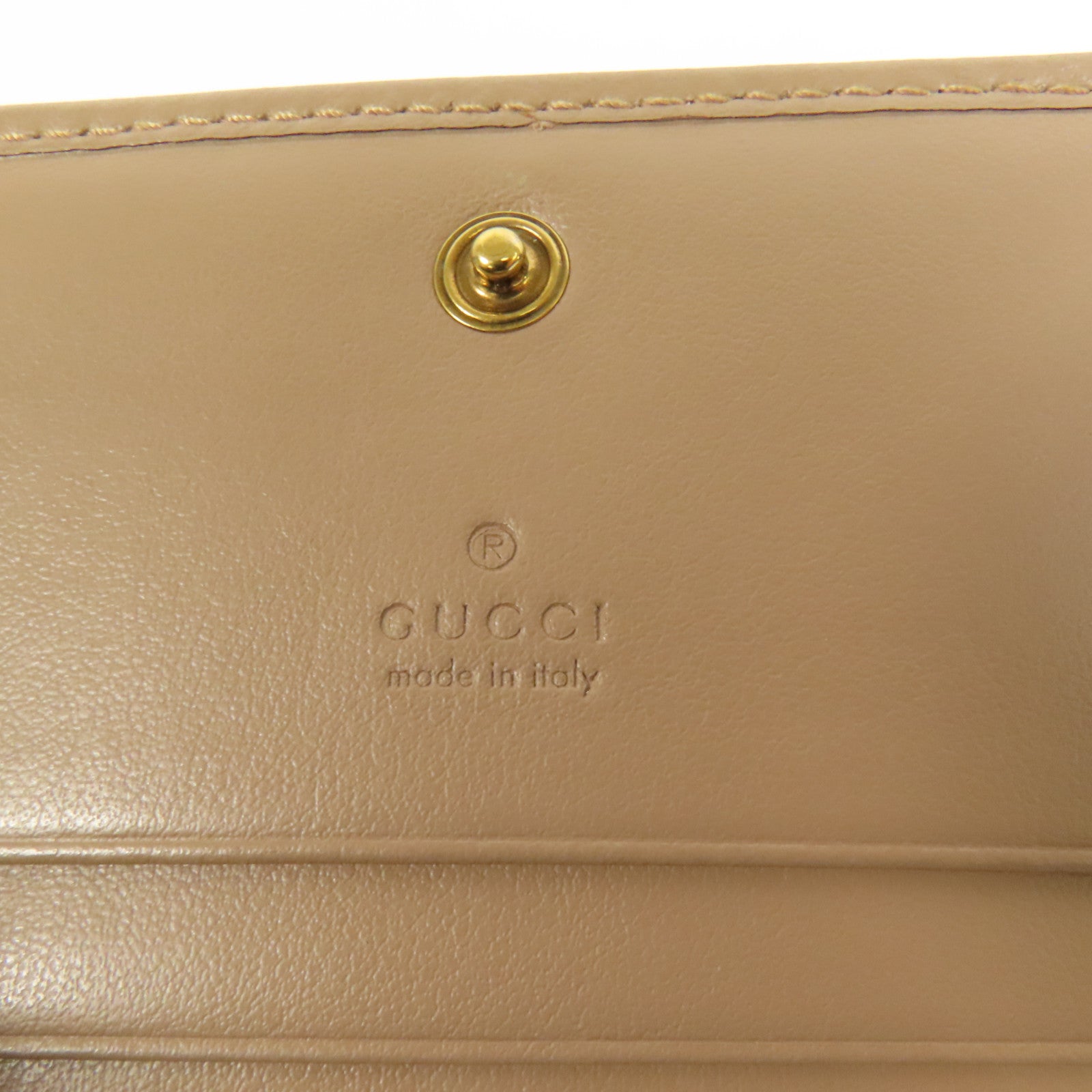 GUCCI 【激減優惠】牛皮皮革GG Marmont金扣錢包