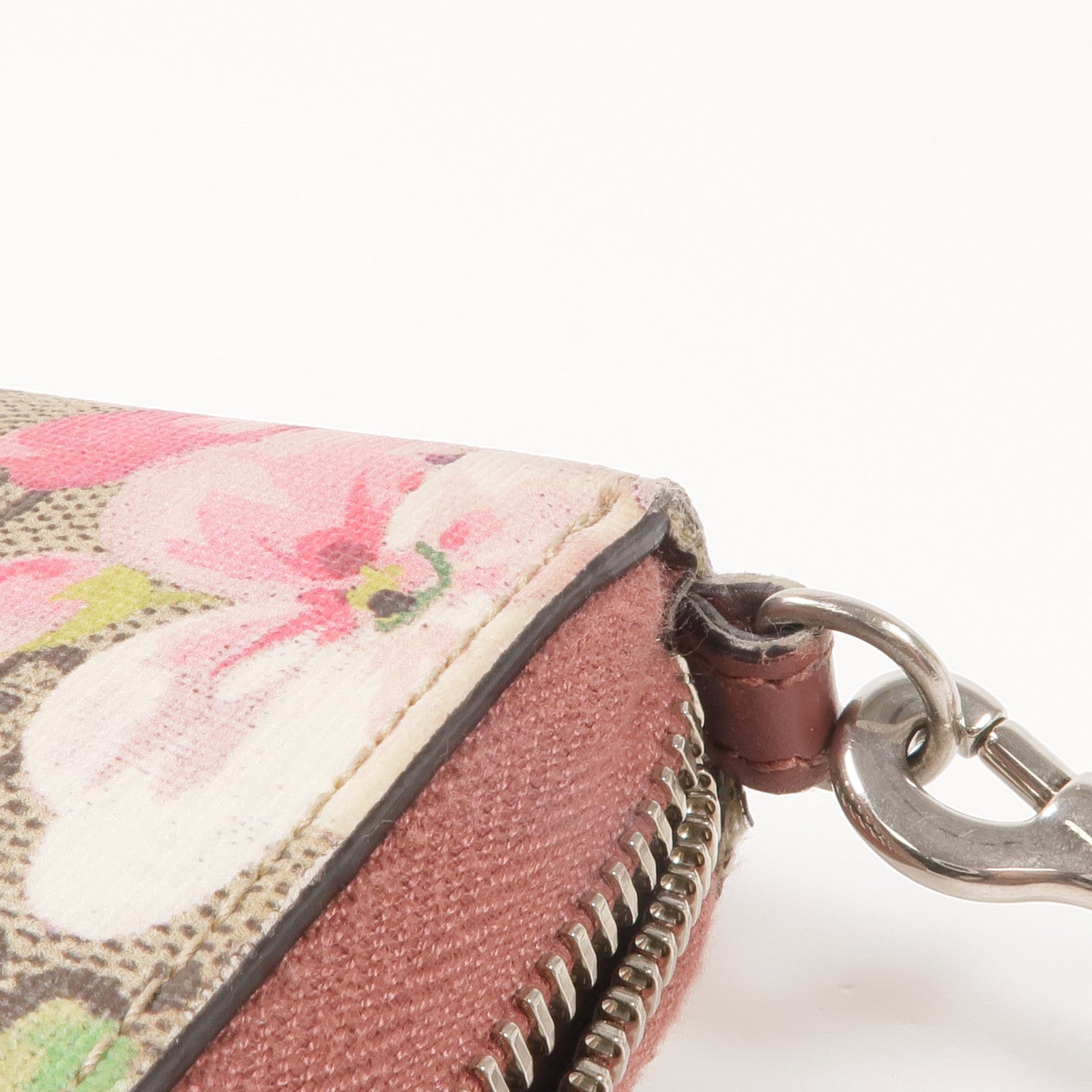 GUCCI 塗層帆布Zipper Long Wallet銀扣長錢包