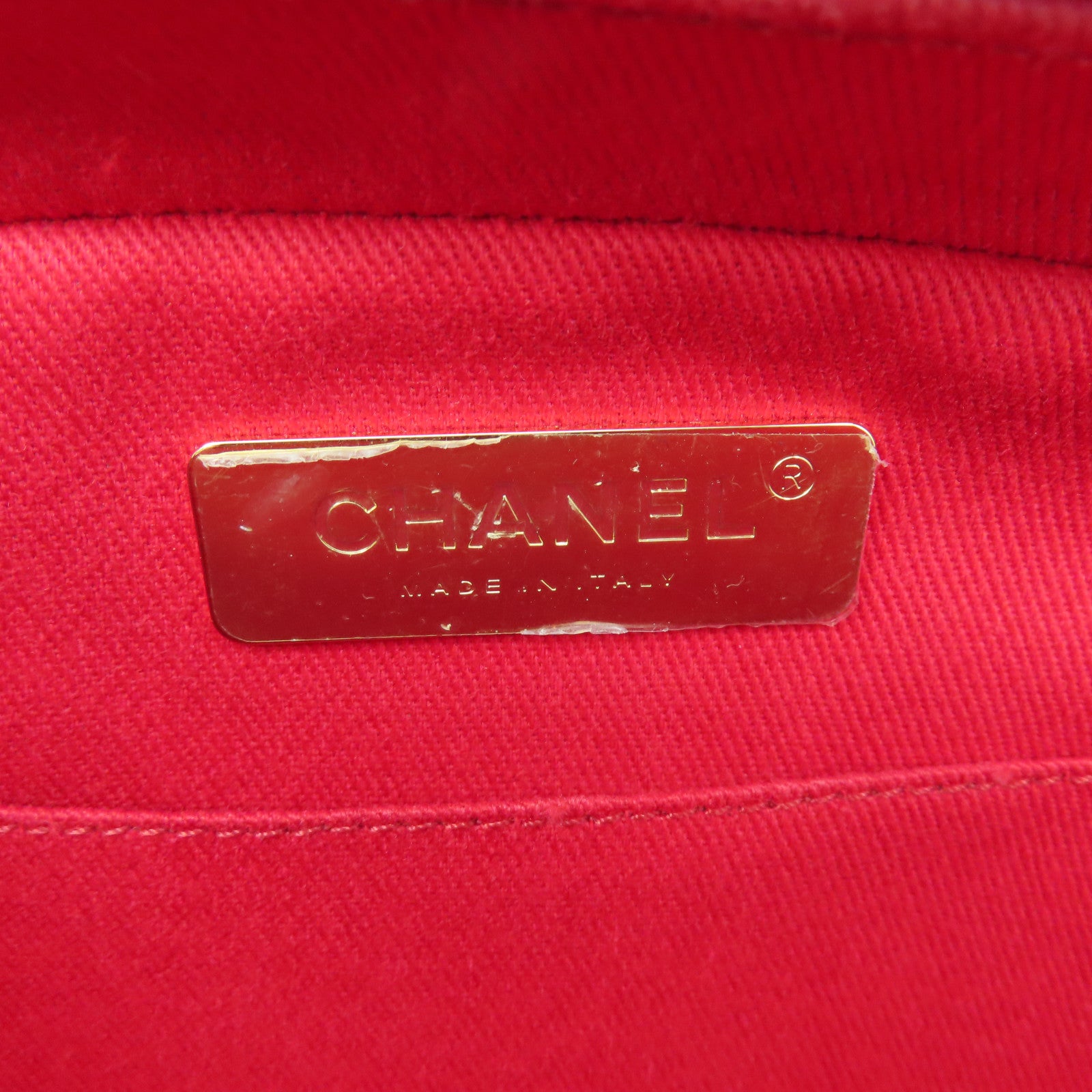 CHANEL 【激減優惠】菱格Caviar皮革Chain Shoulder金扣鏈帶肩背袋紅色