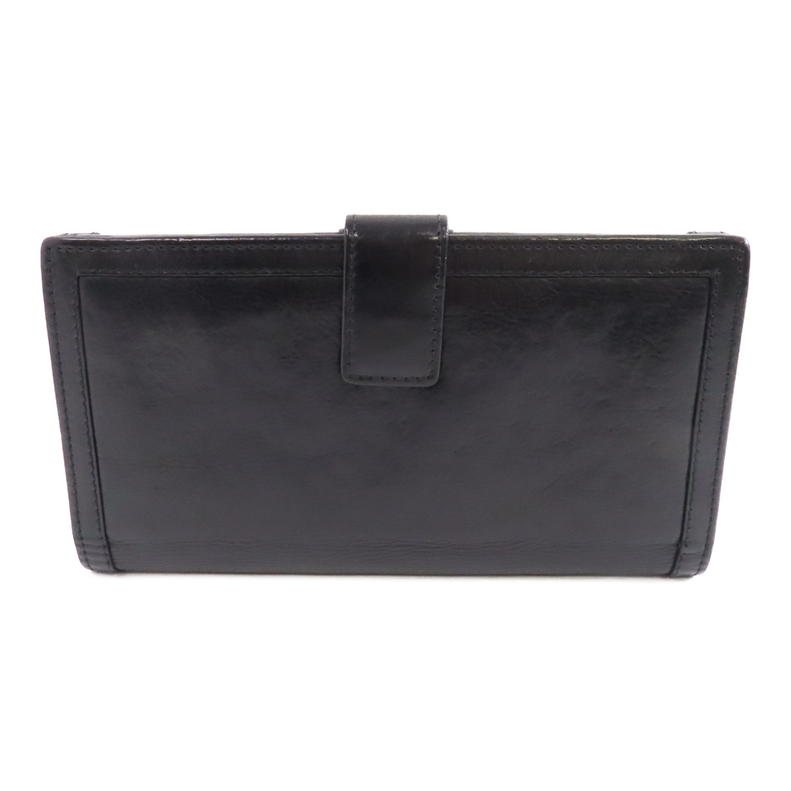 Dior 牛皮皮革Long Wallet銀扣長錢包黑色