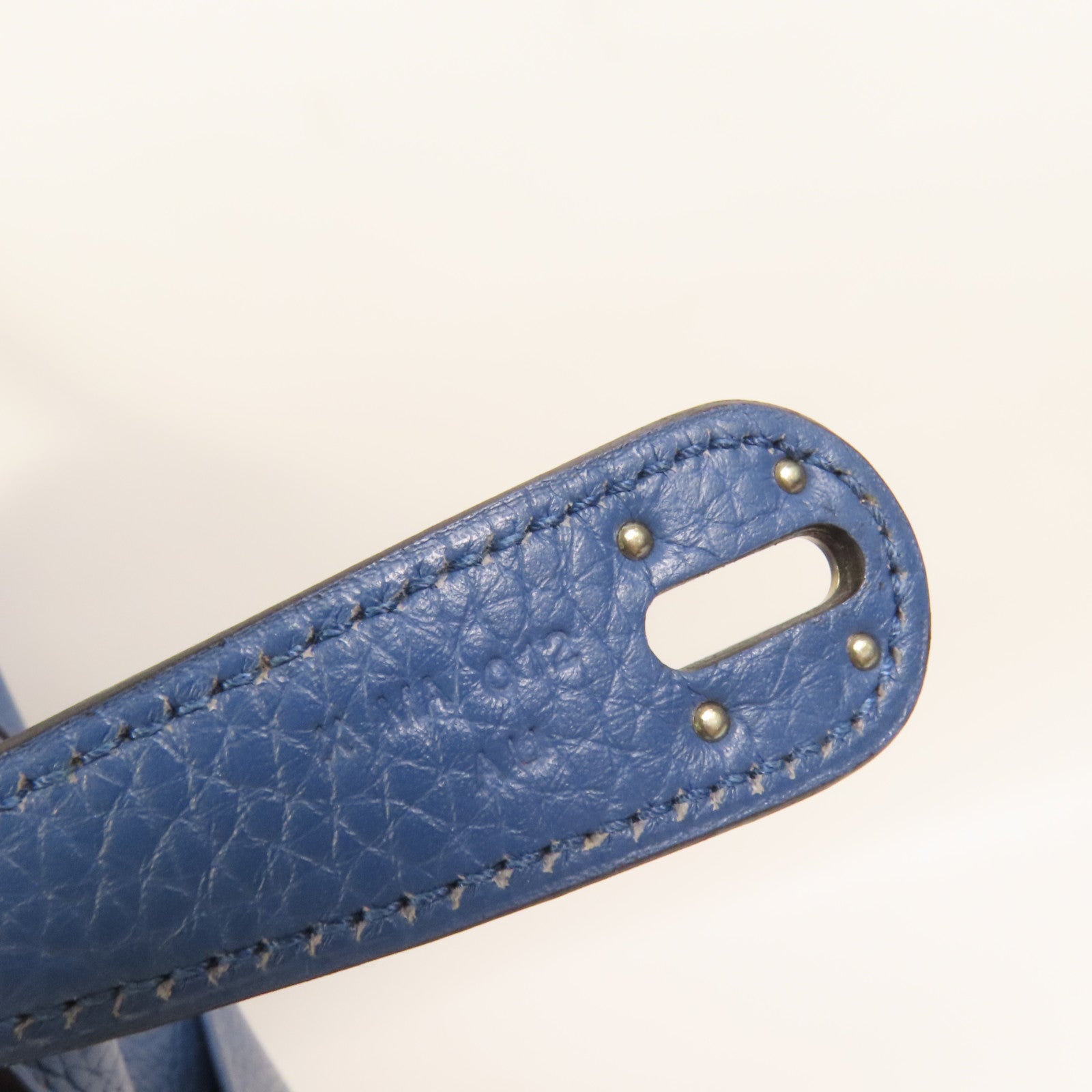 HERMES Clemence皮革Lindy 30銀扣手挽肩背兩用袋Blue
